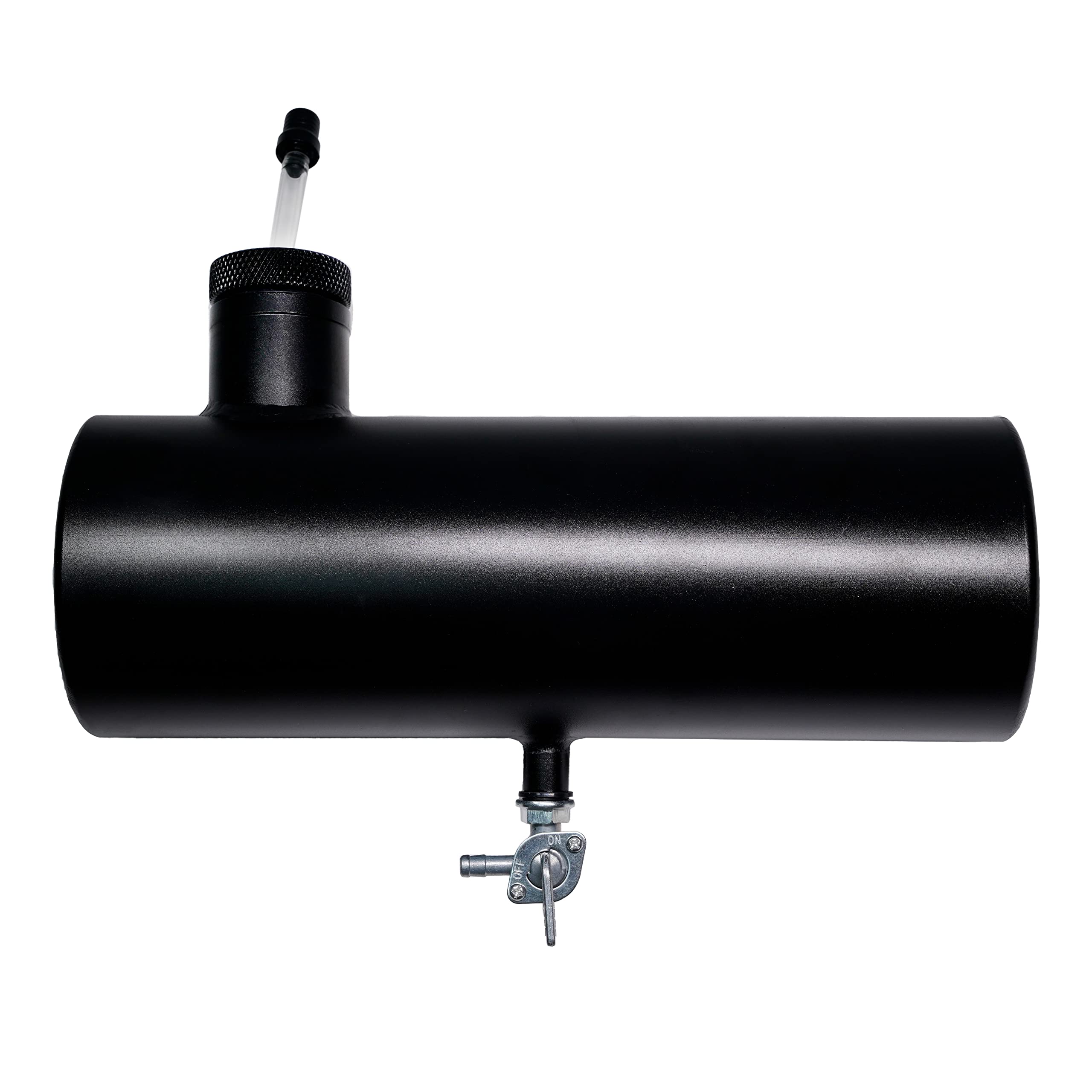 Jmchstore Aluminum Mini Bike Gas Fuel Tank Cylinder 4X11'' For Coleman Baja Montser Mega Moto Predator Hemi Non 212 Engine, Massimo Axis Realtree Motovox Mototec Dirt Gas Bike, Go Kart Parts (Black)