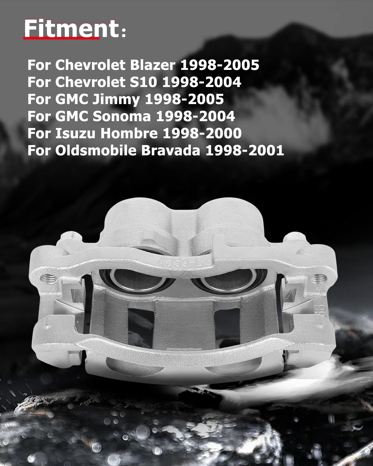 cciyu 18B4695 18B4694 Front Left & Right Brake Calipers With Bracket For Chevy For Blazer/For S10,For GMC For Jimmy/For Sonoma,F