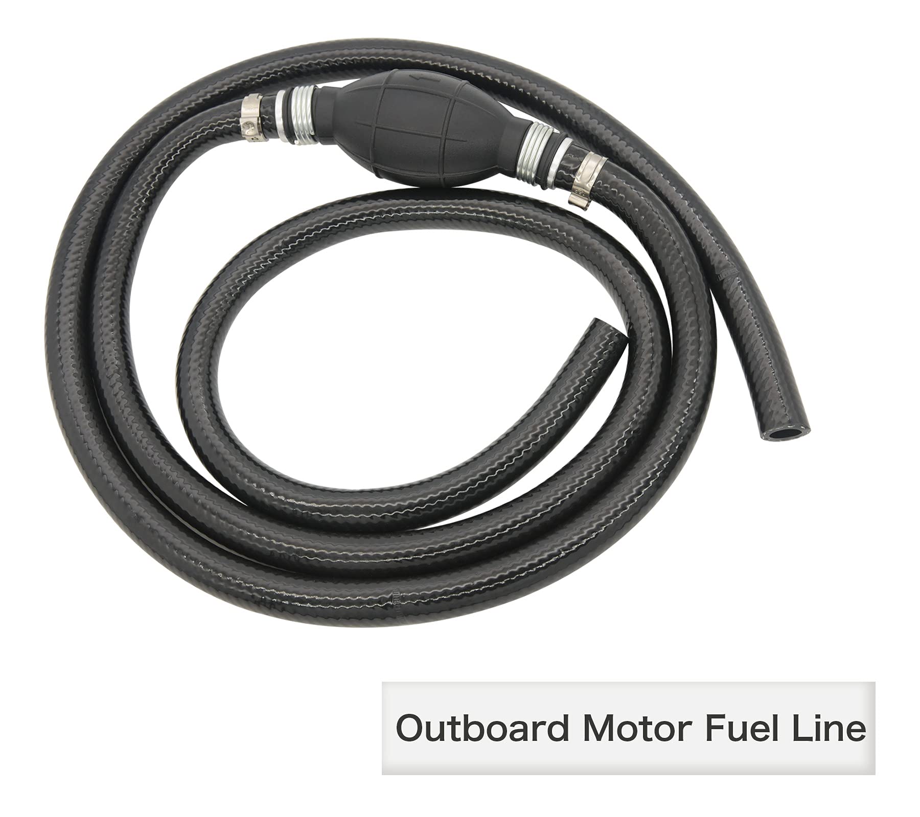 Rain King Fuel Line Assembly, Outboard Motor Inner Diameter 3/8inch Outer 5/8inch Dia Hose Marine Boat RVs Assembly with Primer