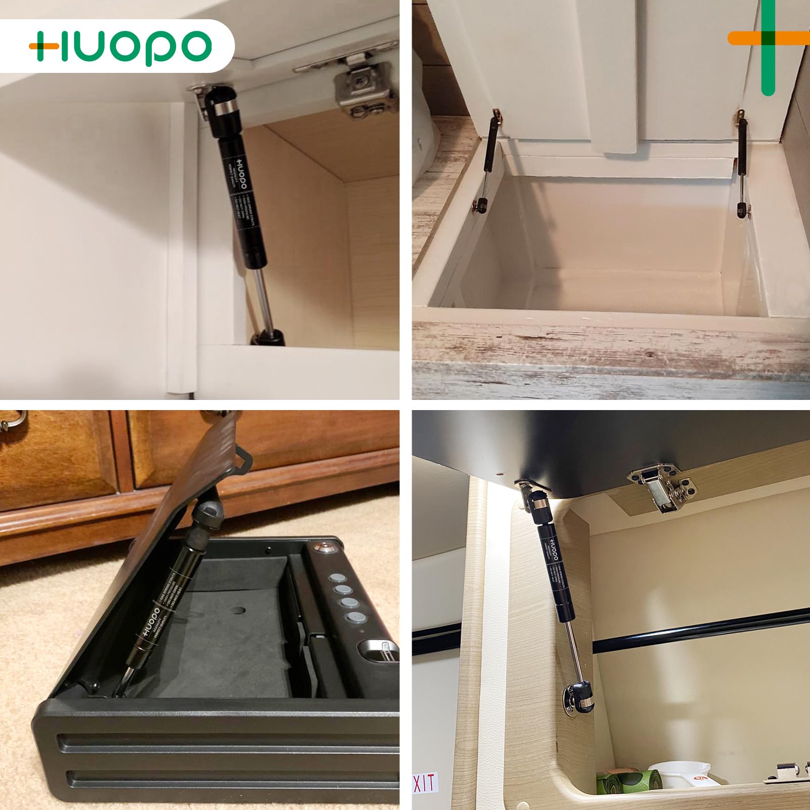 Huopo Sg414012 10 Inch 85Lb/378N Gas Struts Springs Shocks Lift Support For Truck Toolboox Lid Rv Overhead Cabinet Door Pickup T