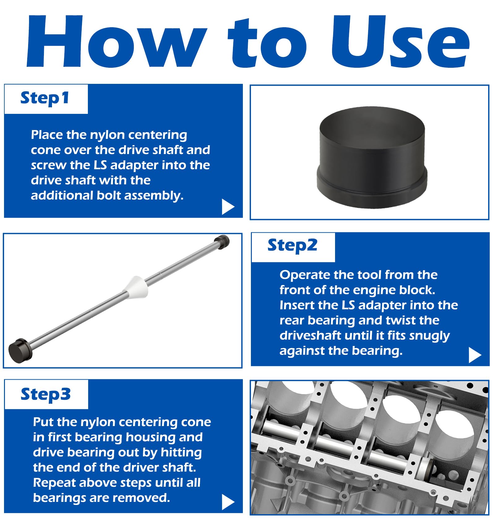 Cam Bearing Installation Tool Cam Bearing Install Tool With Storage Box Compatible With Ls Engine Ls1 Ls2 Ls3 Ls6 Lq9, Patented