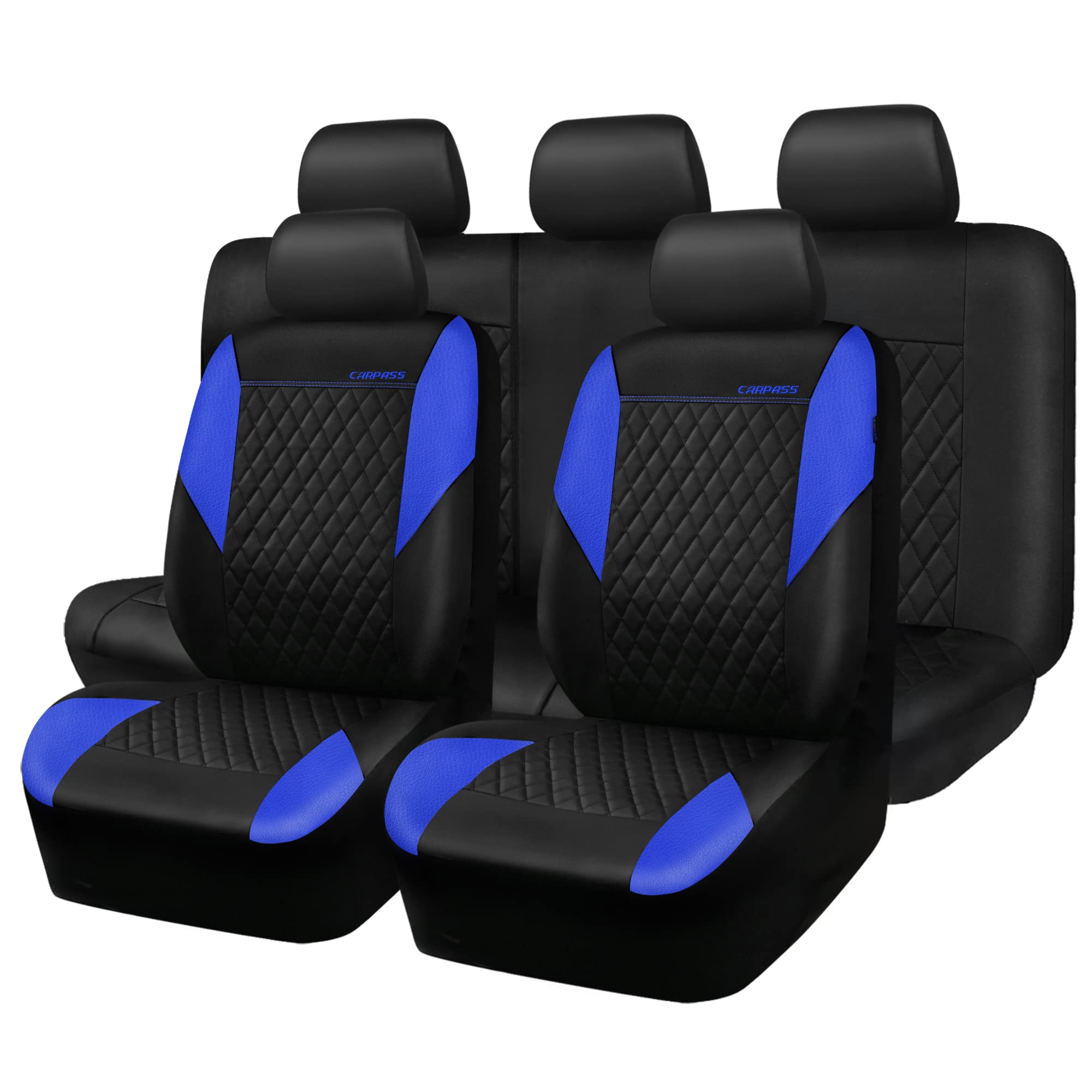 Car Pass Leather Seat Covers-Universal Quilting Car Seat Cover With 5Mm Composite Sponge Inside,Airbag Compatible,Front And Rear
