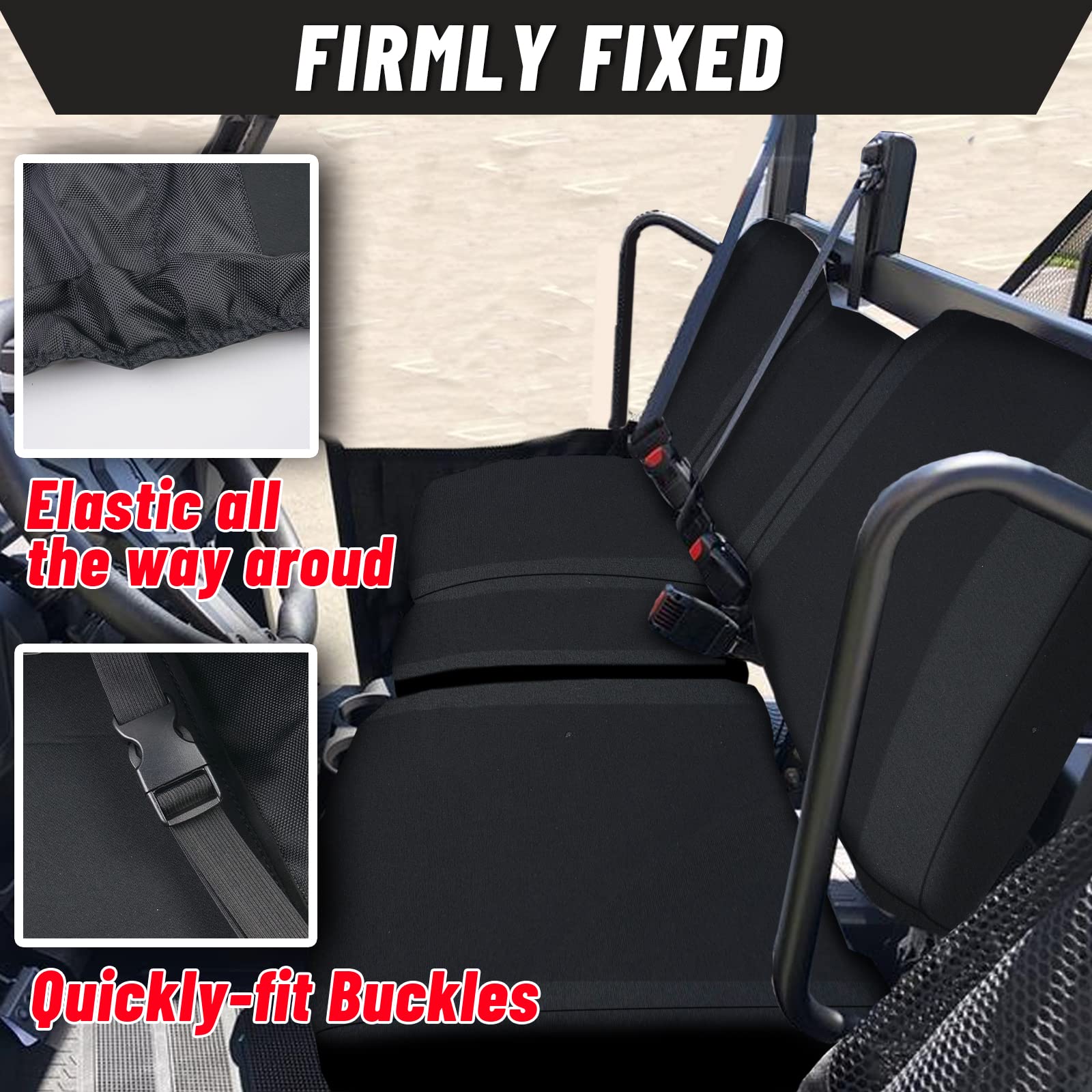 Starknightmt Ranger Seat Cover, Ranger Xp 1000 Accessories Compatible With Polaris Ranger 1000/ Xp 1000/Crew Xp 1000 2018 2019 2020 2021 2022 2023 Water-Repellent Scratch-Resistant Black