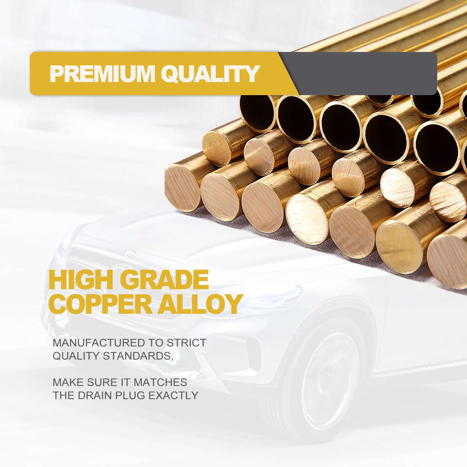 15 Pcs Oil Drain Plug Gasket - 14mm OEM Copper Oil Drain Plug Washer Gaskets - Compatible/Replacement for Mercedes Oil Crush Was