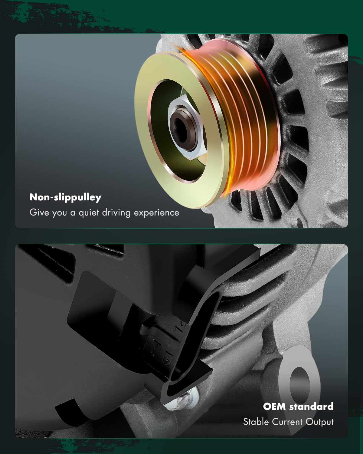 SCITOO Alternator Fits for Buick Regal, for Chevy for Impala, for Monte Carlo V6 3.8L 2002-2004 - 12V 105Amp CW 6-Groove Pulley,