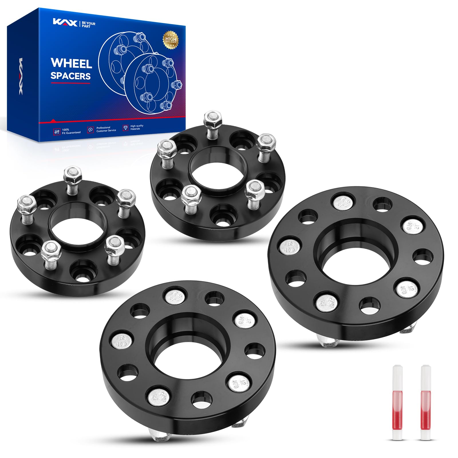 Kax 5X4.5 Wheel Spacers,1 Inch 5 Lug Hub Centric Wheel Spacers Fit For Altima, Maxima, G35, Jx35, Q40, 300Zx With M12X1.25 Studs