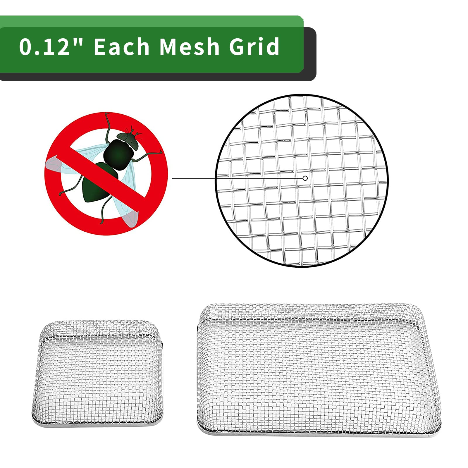 Rvguard Rv Flying Insect Screen For Rv Water Heater Vent Cover Protects From Insects Stainless Steel Mesh With Installation Tool