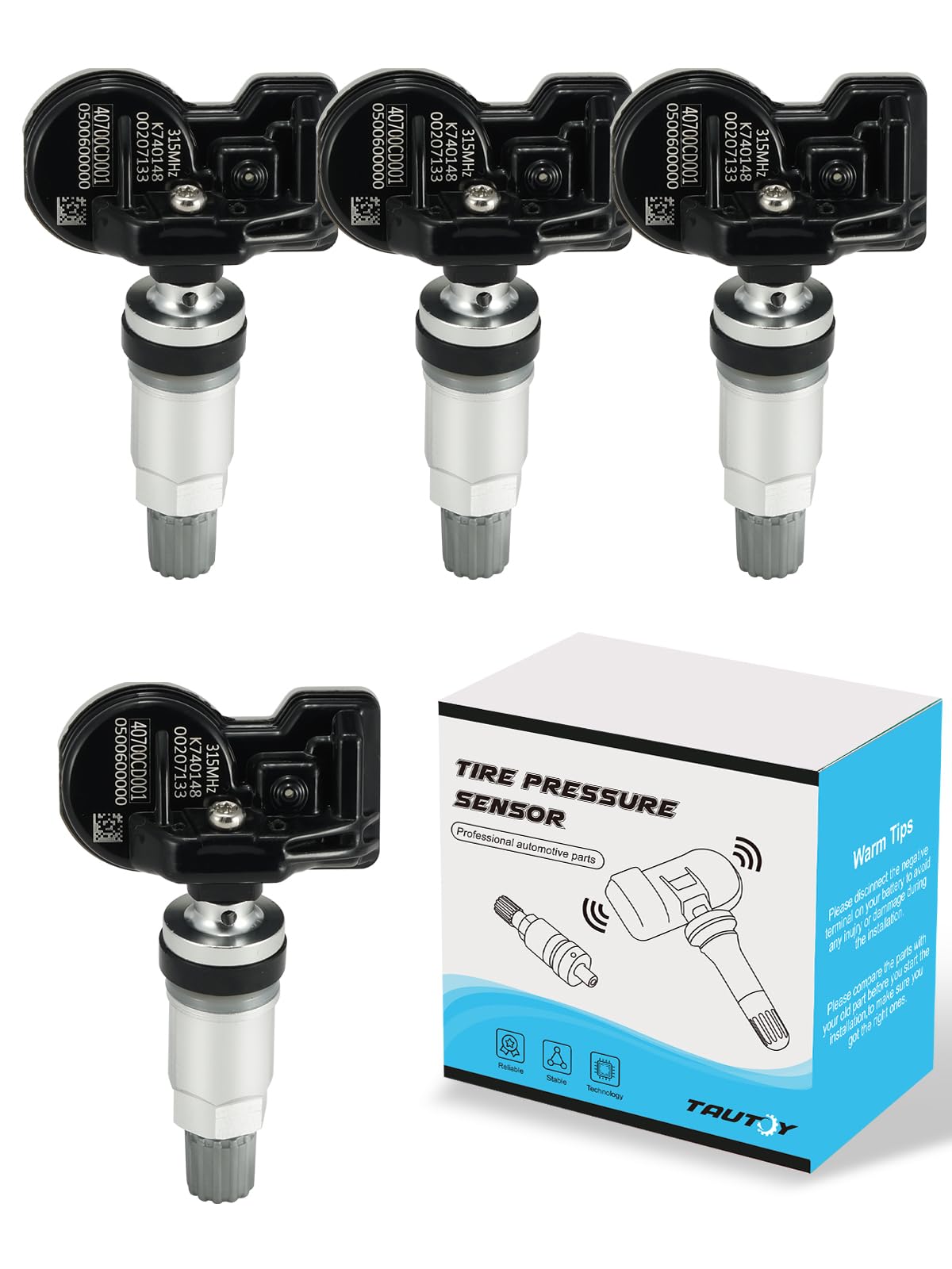 TAUTOY Upgrade 40700CD001 TPMS Sensor Nissan,4Pack 315Mhz Tire Pressure Monitor Sensors Fit for Nissan Infiniti Suzuki Replace#4