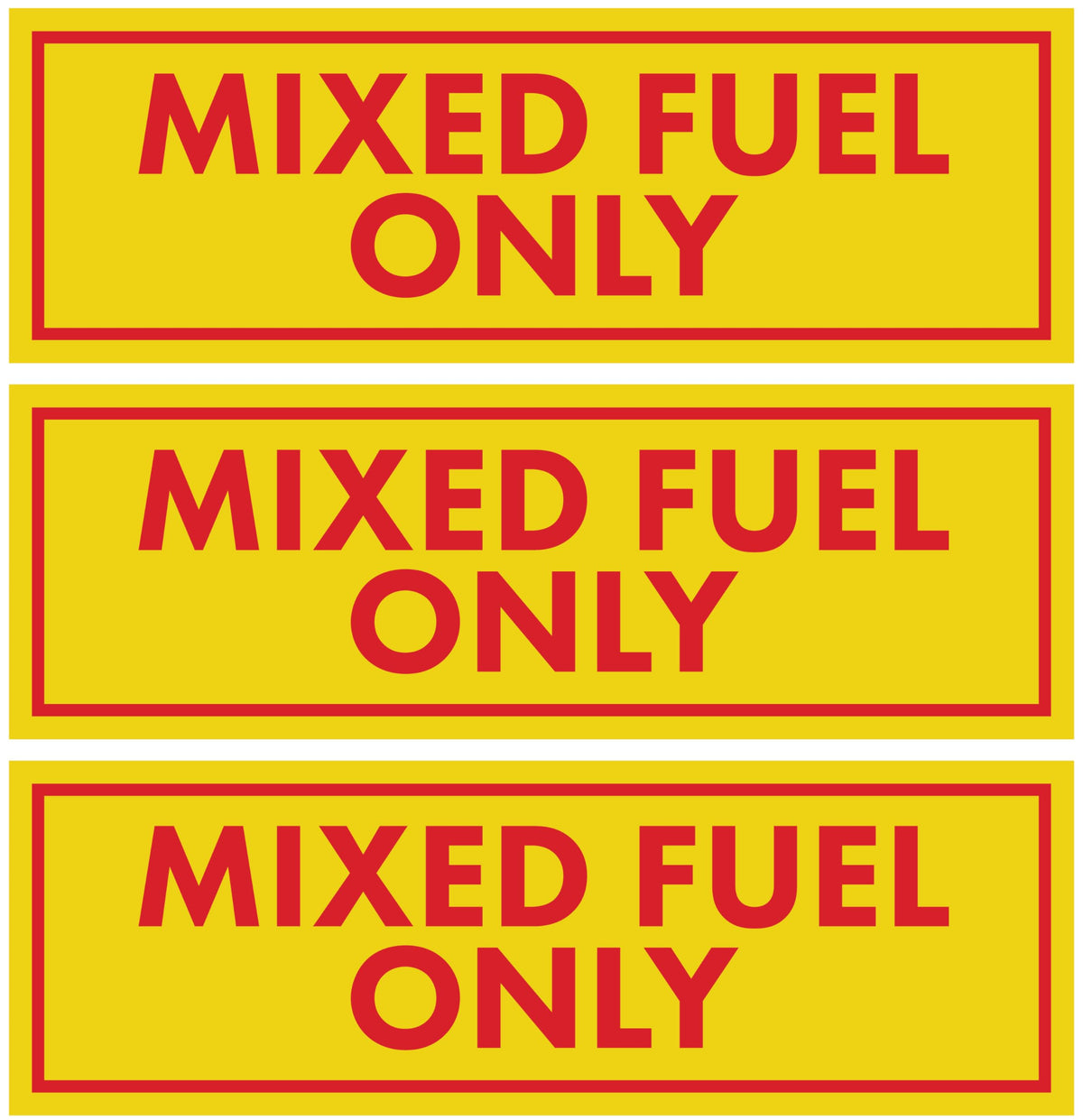 Sutter Sticker Sutter Signs 3Pc Mixed Fuel Only Stickers For Fuel Tank | Weatherproof ...