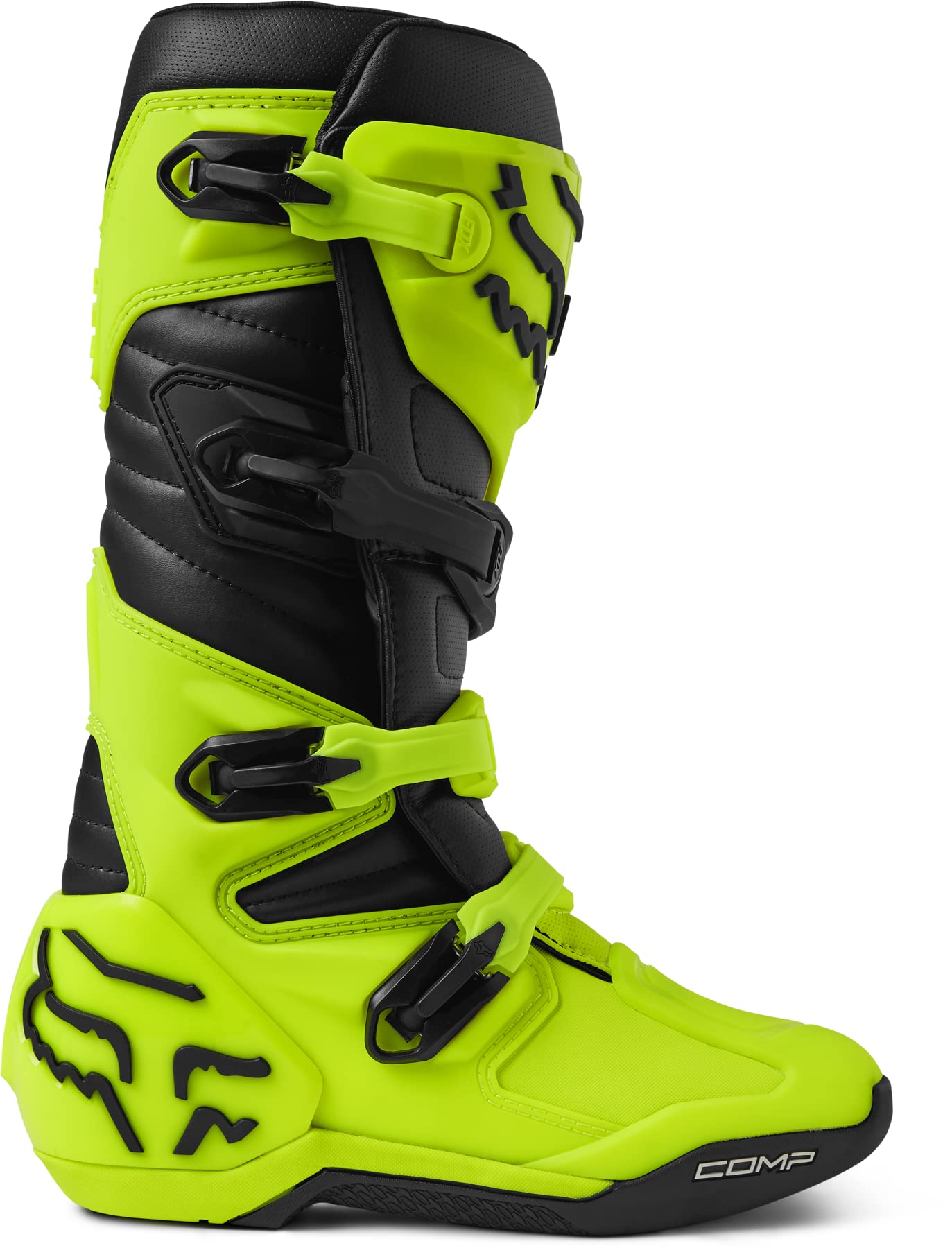 Fox Racing Comp Motocross Boots, Flo Yellow, 10.5