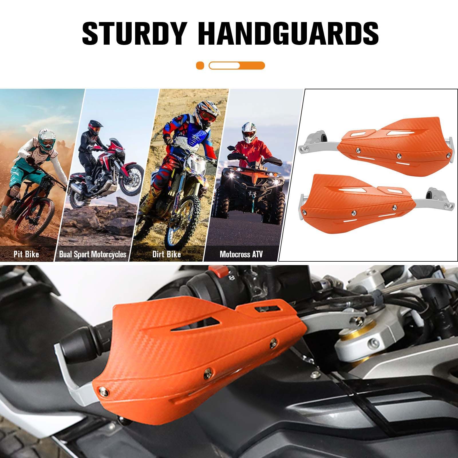 Chifun Handguard For 7/8'' 22Mm And 1 1/8'' 28Mm Motorcycle Handlebar Brake Lever Protection Hand Guard Cnc Aluminum Compatible