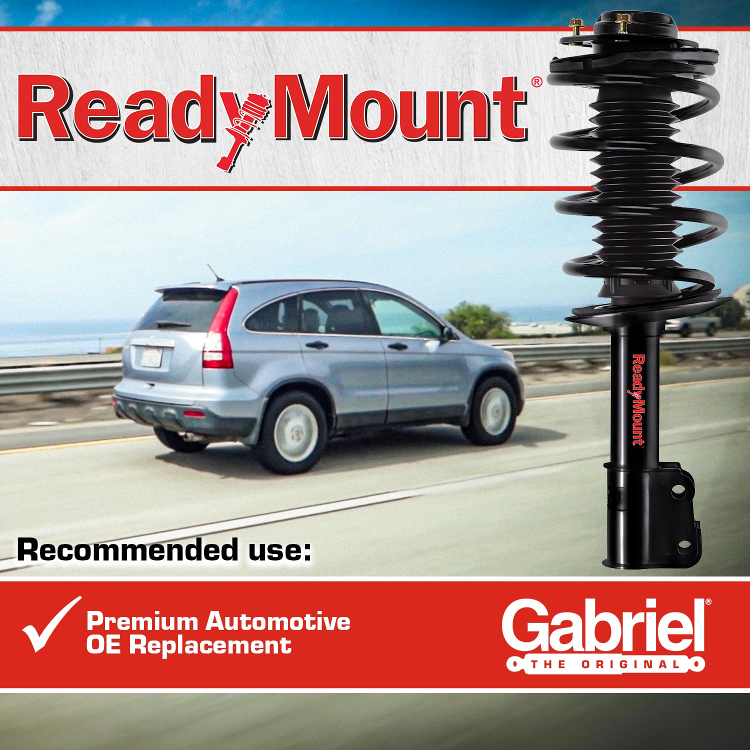 Gabriel G57424 Ultra Readymount Rear Left Complete Strut Assembly For 03-11 Honda Element, 07-10 Honda Element Ex, 07-10 Honda E