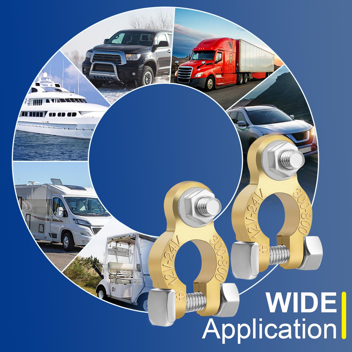 Tnisesm Battery Terminal Connectors, Car Battery Post Terminals, Battery Cable Ends With Marine Battery Terminal Anti Corrosion