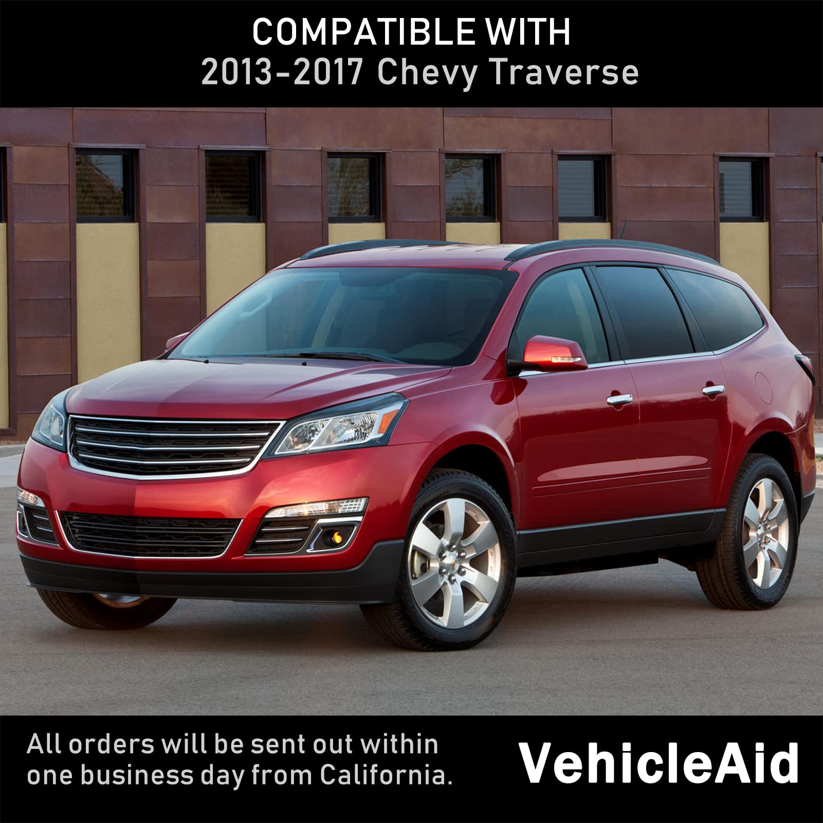 Vehicleaid [Oe Style Headlight Assembly Replacement For 2013-2017 Chevy Traverse Factory Halogen Headlamp, Left Driver Side