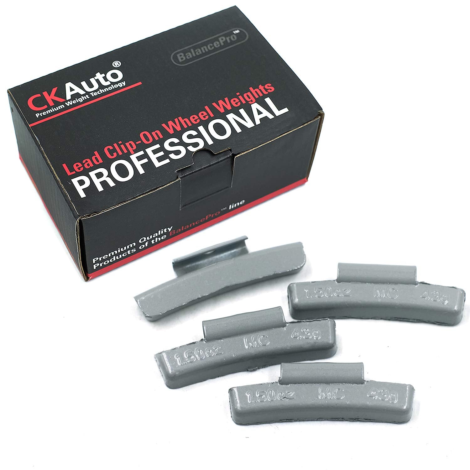 Ckauto Mc-Series Coated 1.5Oz Lead Clip On Wheel Weights, 25Pcs/Box