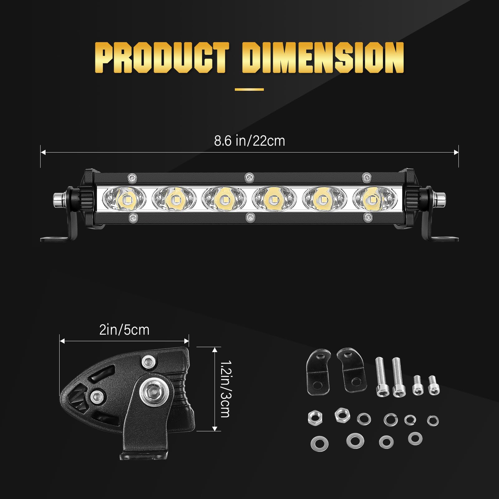 Skyworld 2 X 7 Inch 30W Single Row Led Light Bar Low Profile Ultra Thin Slim Mini Spot Off Road Driving Lights Led Fog Lights Bo