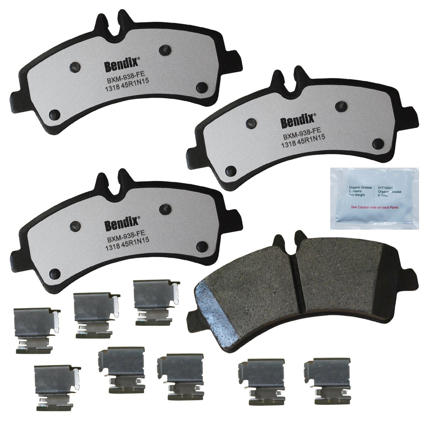 Bendix Fleet Metlok Mkd1318Fm Semi-Metallic Rear Brake Pads For Select Models Dodge Sprinter 3500, Freightliner Mercedes-Benz Sp