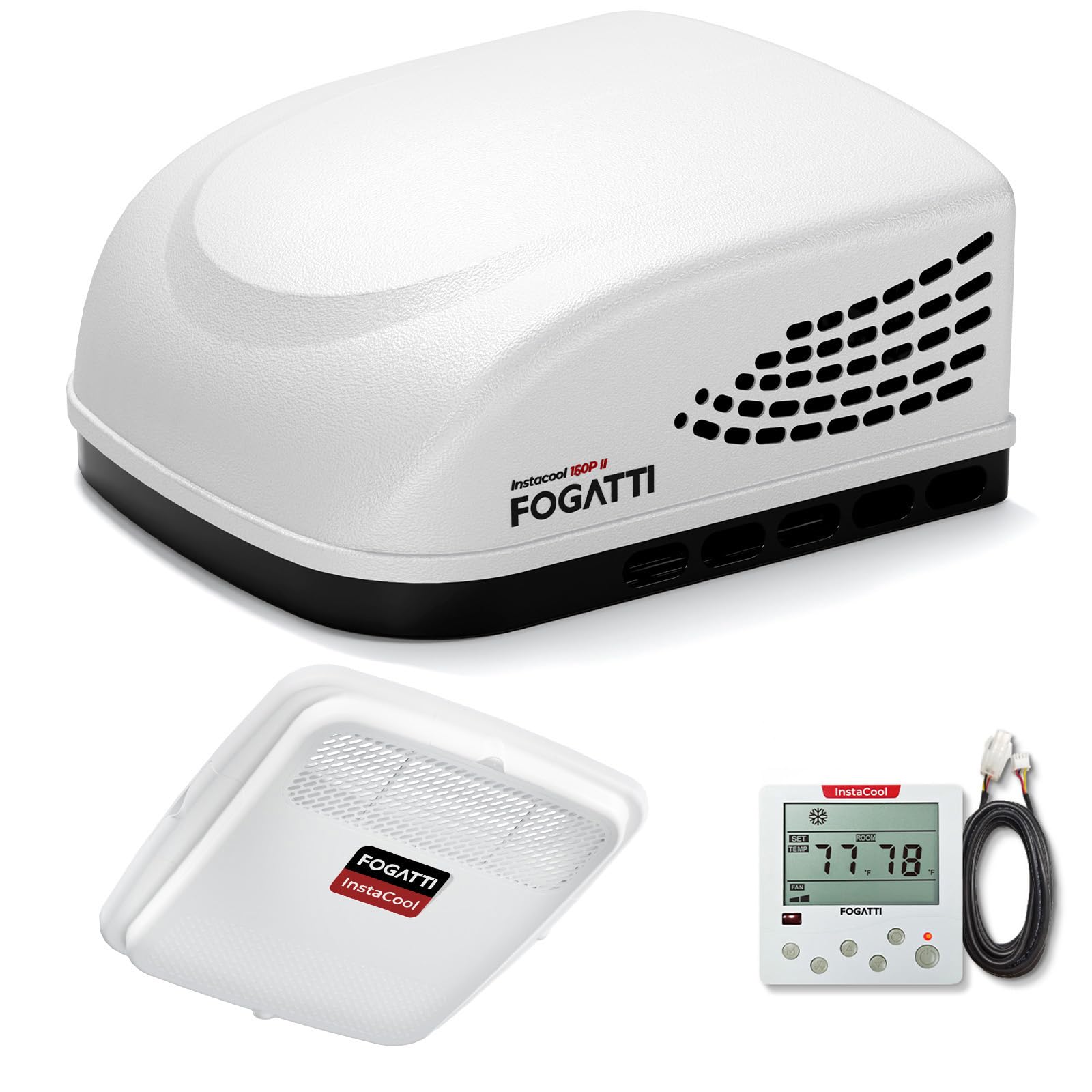 FOGATTI RV Air Conditioner InstaCool 16K BTU Ducted, Rooftop AC Unit RV, All in One Unit, Easy Install, Quiet AC, InstaCool (Duc