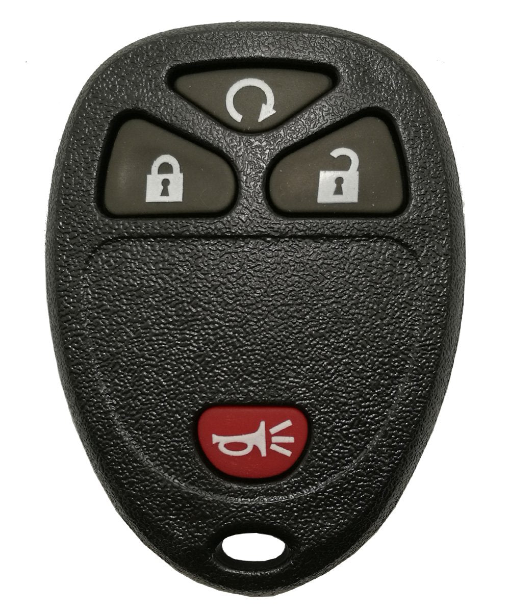 Replacement Key Fob Case Shell For Gm Gmc Chevrolet Chevy Buick 4 Buttons Pad Cover Keyless Entry Remote Car Key Casing (Black)