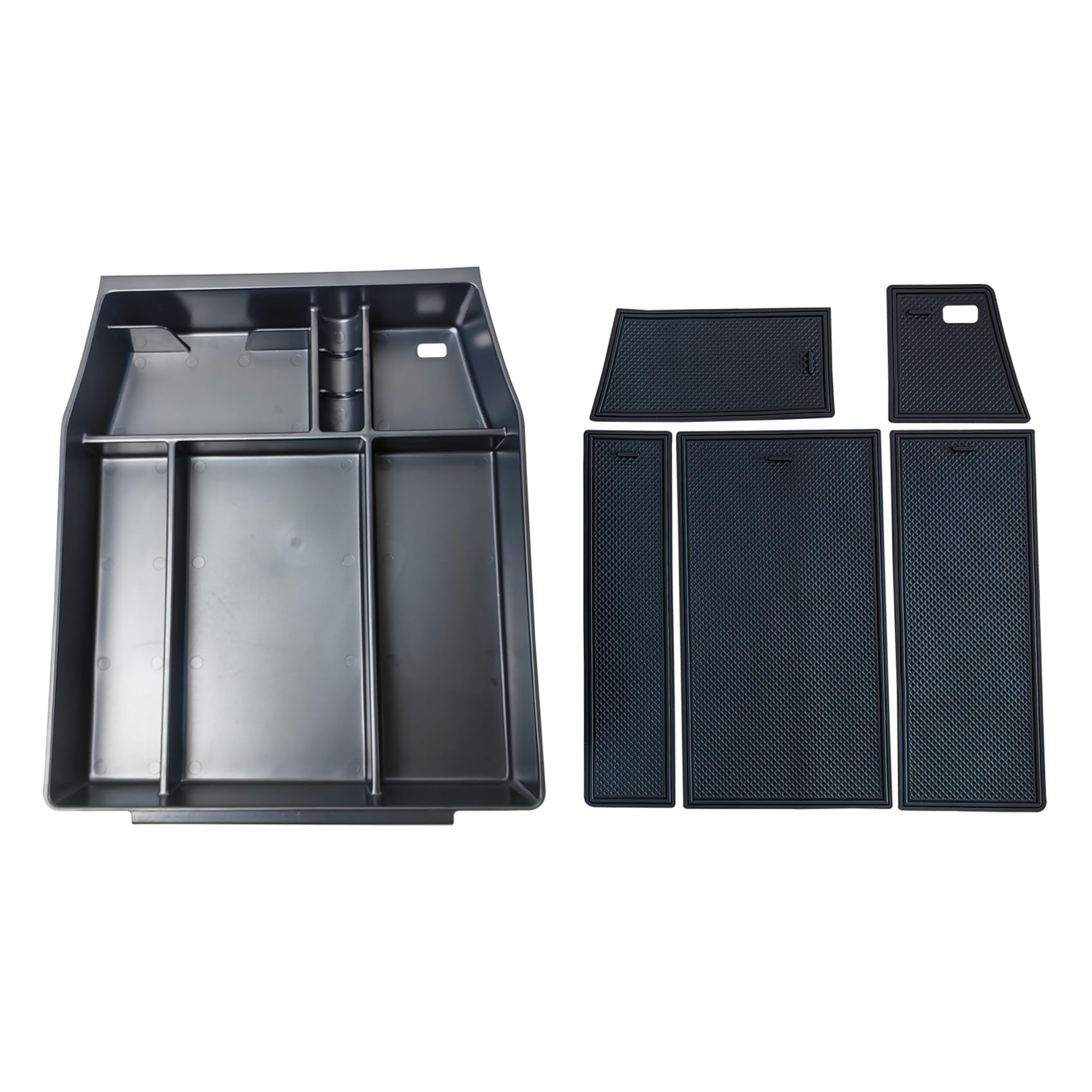 Zxiaochun Center Console Organizer Compatible With 2021 2022 2023 2024 2025 Ford F150 Interior Accessories, Armrest Box Insert Storage Tray (Full Console W/Bucket Seats Only)-Black Trim