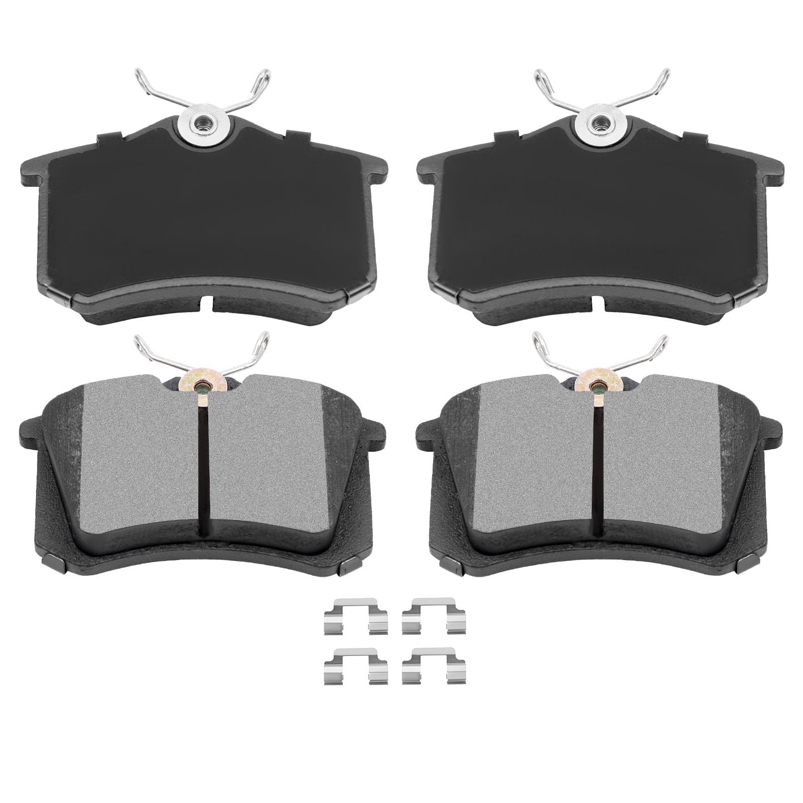 Automuto 4Pc Rear Ceramic Disc Brake Pads Set D340 For Audi A3, A4, A6, A8, A4 Quattro, Tt, 405, Beetle