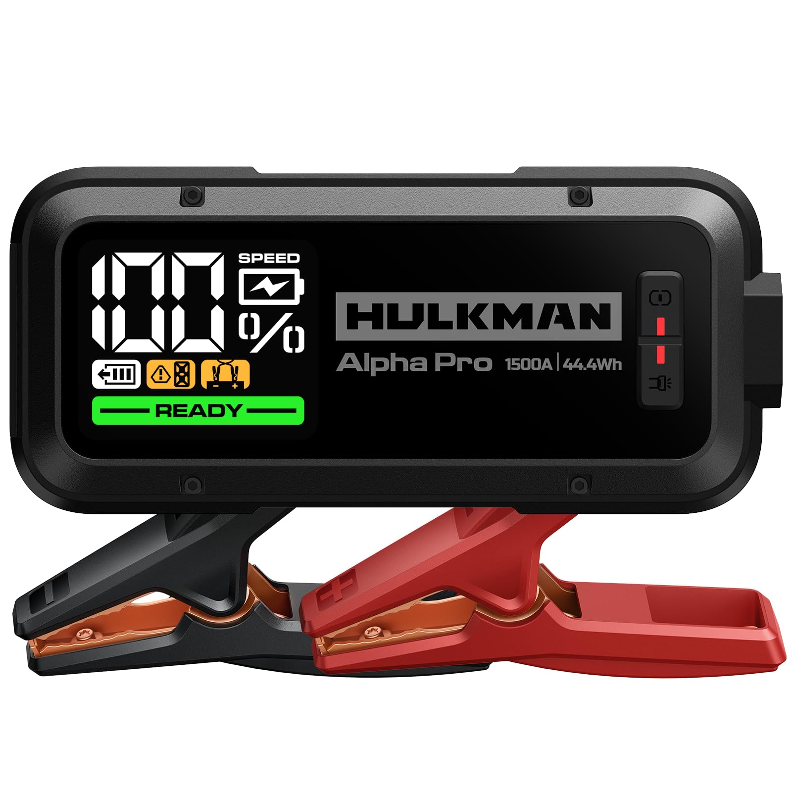 Hulkman Alpha Pro 1500A Jump Starter, 44.4Wh High-Capacity Car Battery Jump Starter, PD65W Fast Charging in & Out, 3.3 Smart Dis