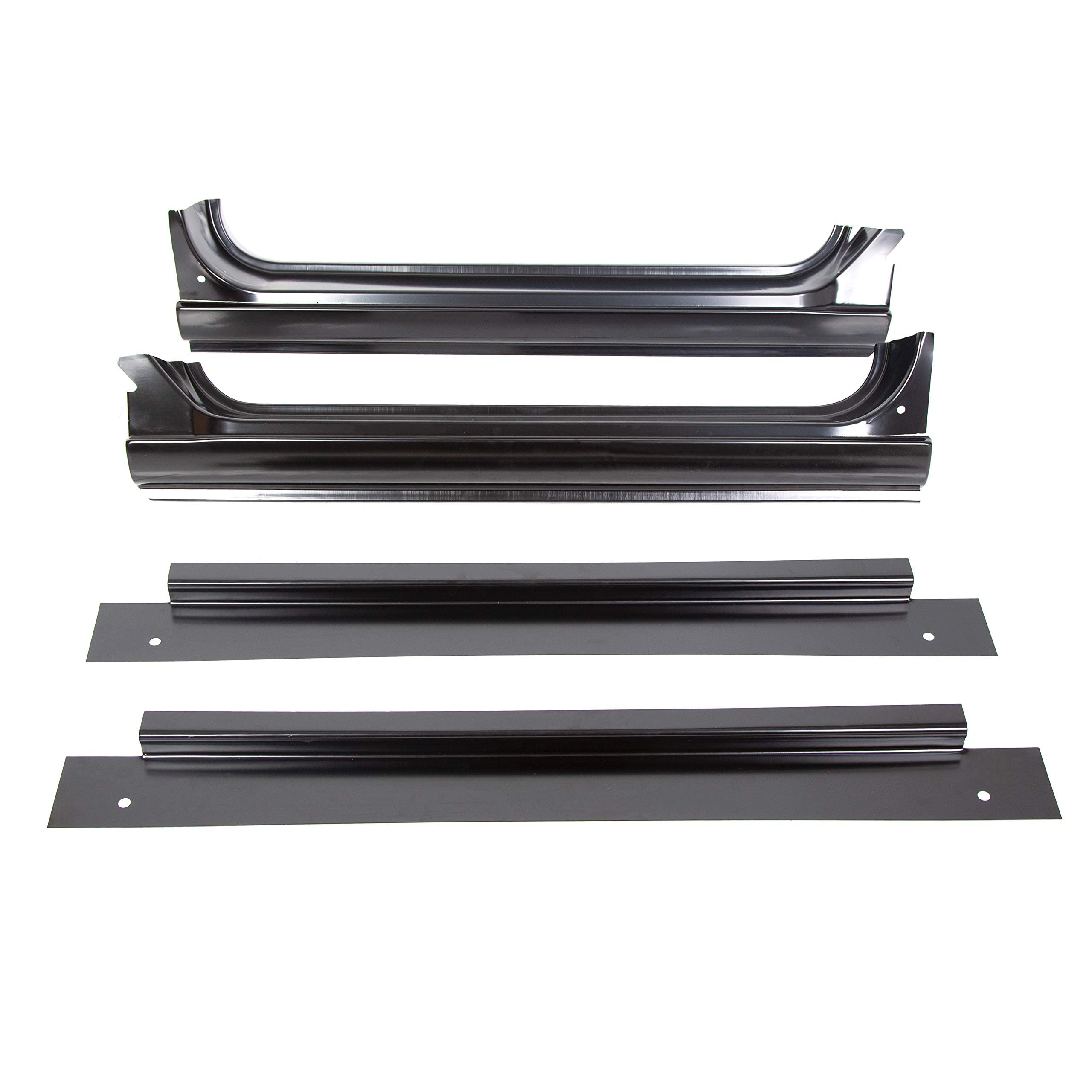 Ecotric Full Rocker Panels Compatible With 1967-1972 Chevy Chevrolet Gmc C10 Truck W/Inner Patch Panels Replacement For Gm1600102 Gm1601102