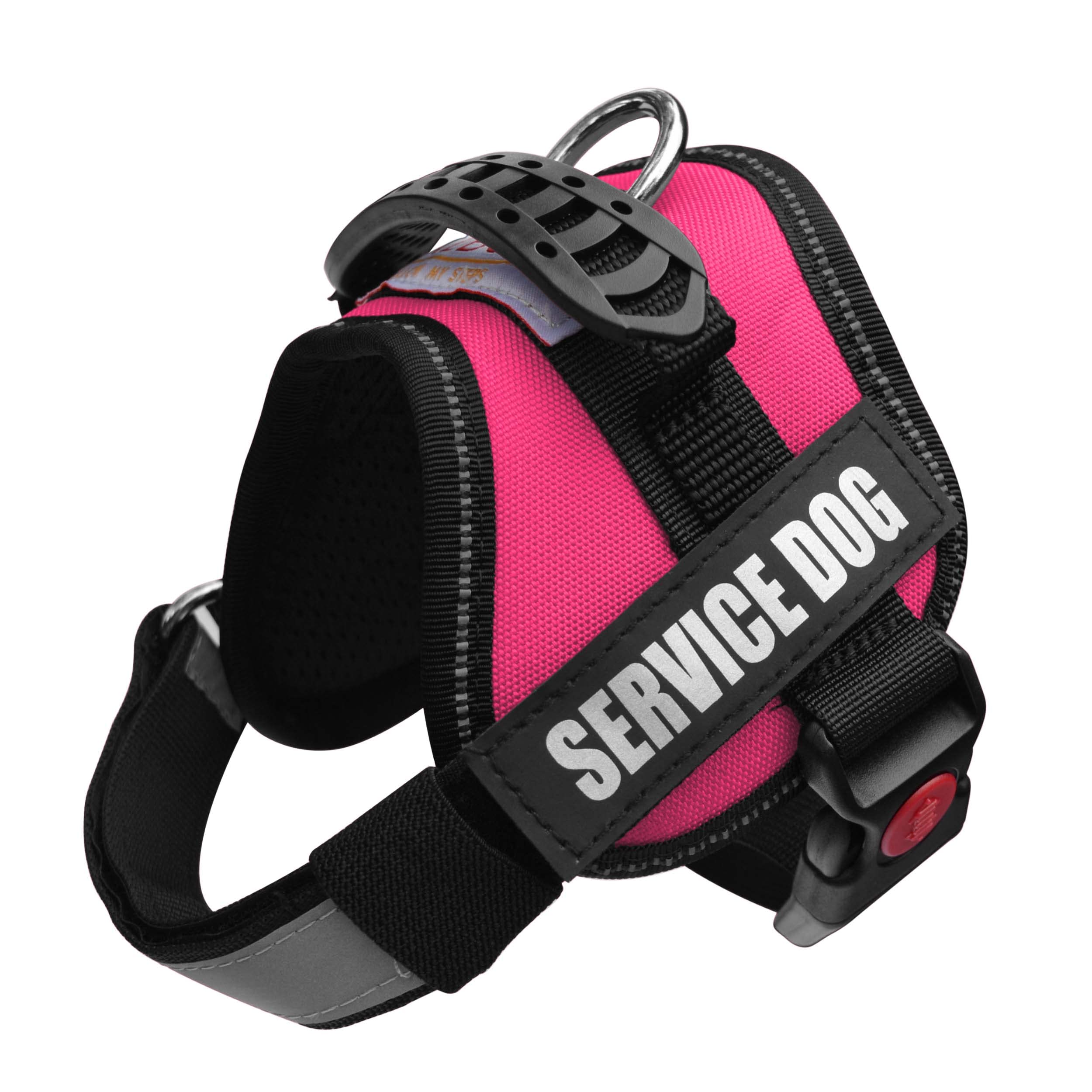 Albcorp Service Dog Vest Harness - Reflective - Woven Polyester  Nylon, Comfy Mesh Padding, Extra Small, Pink