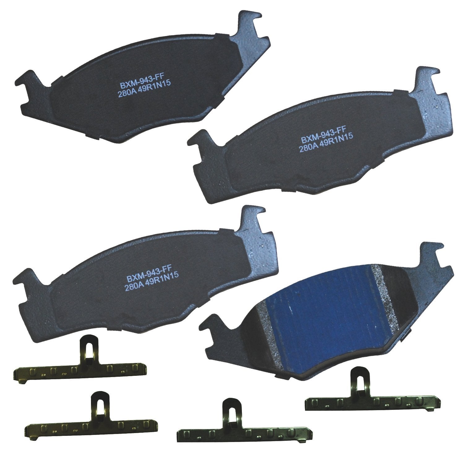 Bendix Premium Sbm280A Semi-Metallic Front Brake Pads For Volkswagen Cabriolet 1993-1990, Corsar 1988-1984, Derby 1996-1995, Gol