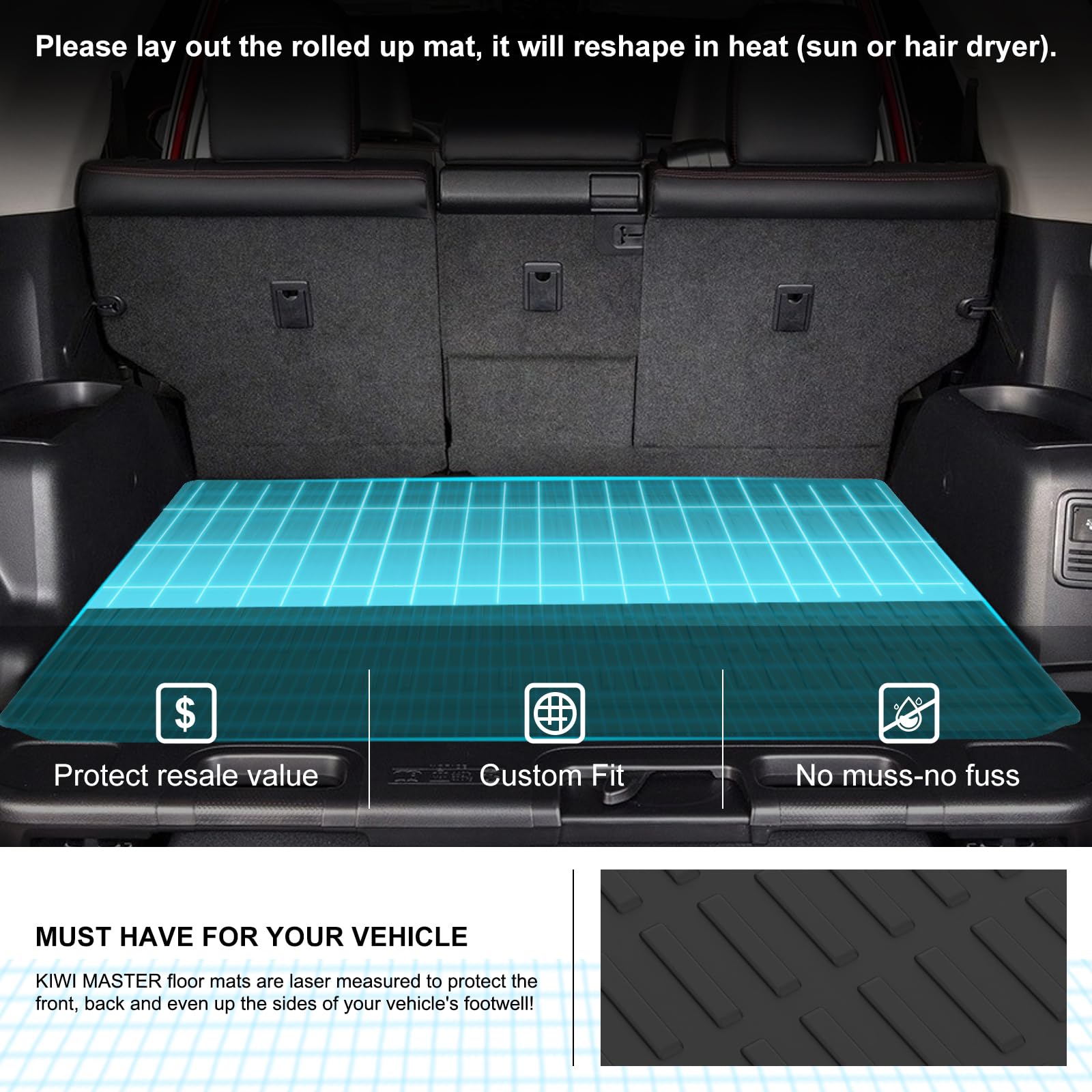 Kiwi Master Floor Mats For 2016-2022 Honda Pilot Oem Replacement 08P17-Tg7-300 All Weather Mat Liners Front Rear 3 Row Seat Tpe