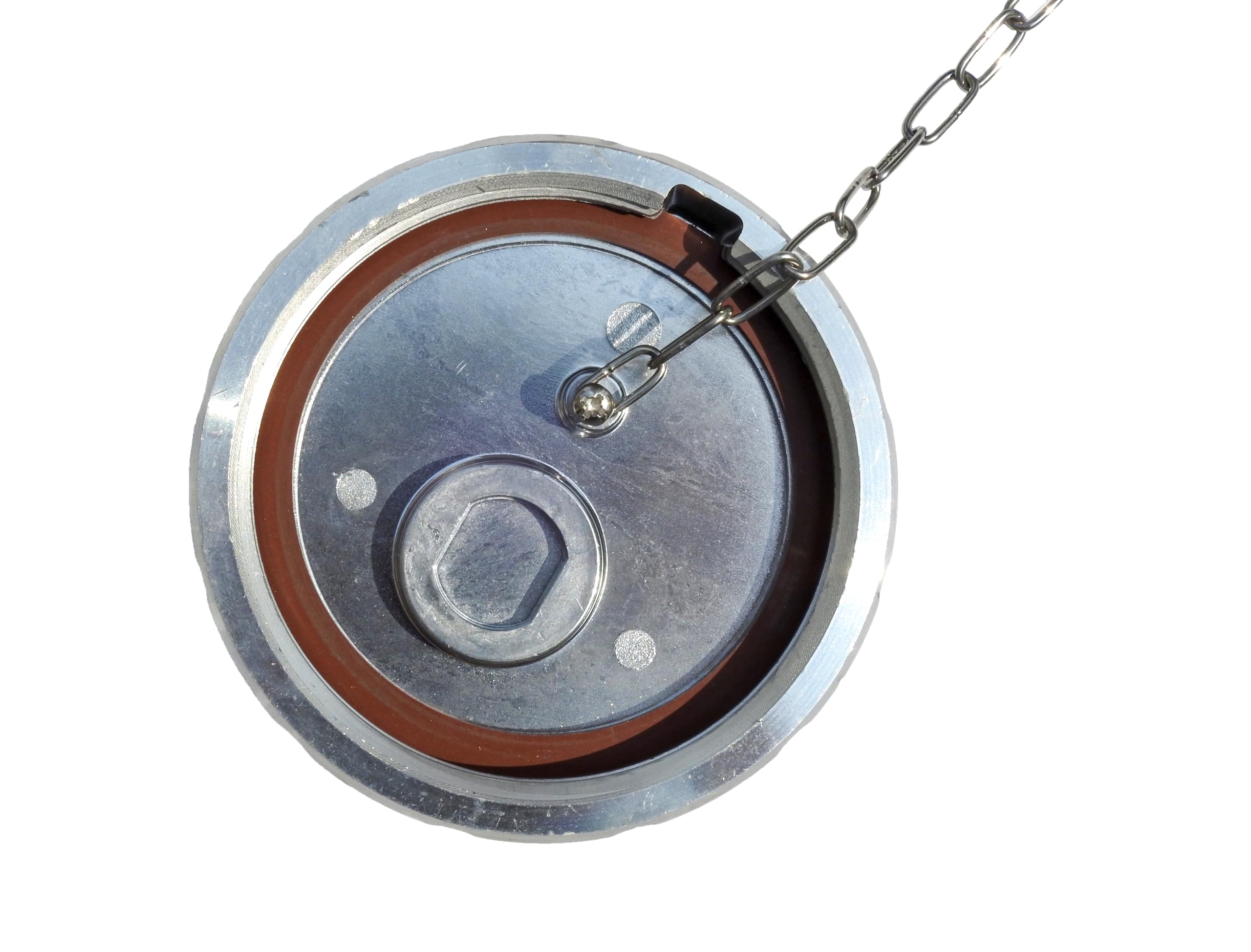 Road Superior Truck Parts 3 1/2    Nominal 5.5 TPI Non-Locking Aluminum Diesel Fuel Cap For Kenworth Trucks