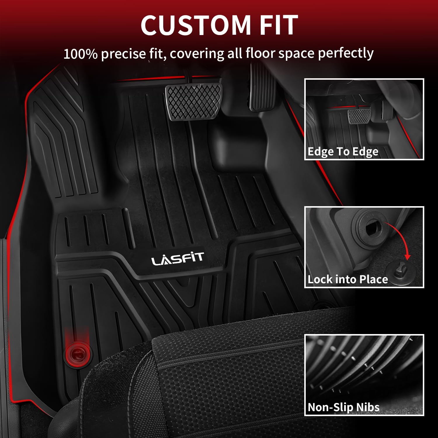Lasfit Floor Mats For Honda Cr-V 2023 2024 2025 2026 (Include Cr-V Fcev & Hybrid Models) All Weather Protection Tpe Car Liners,
