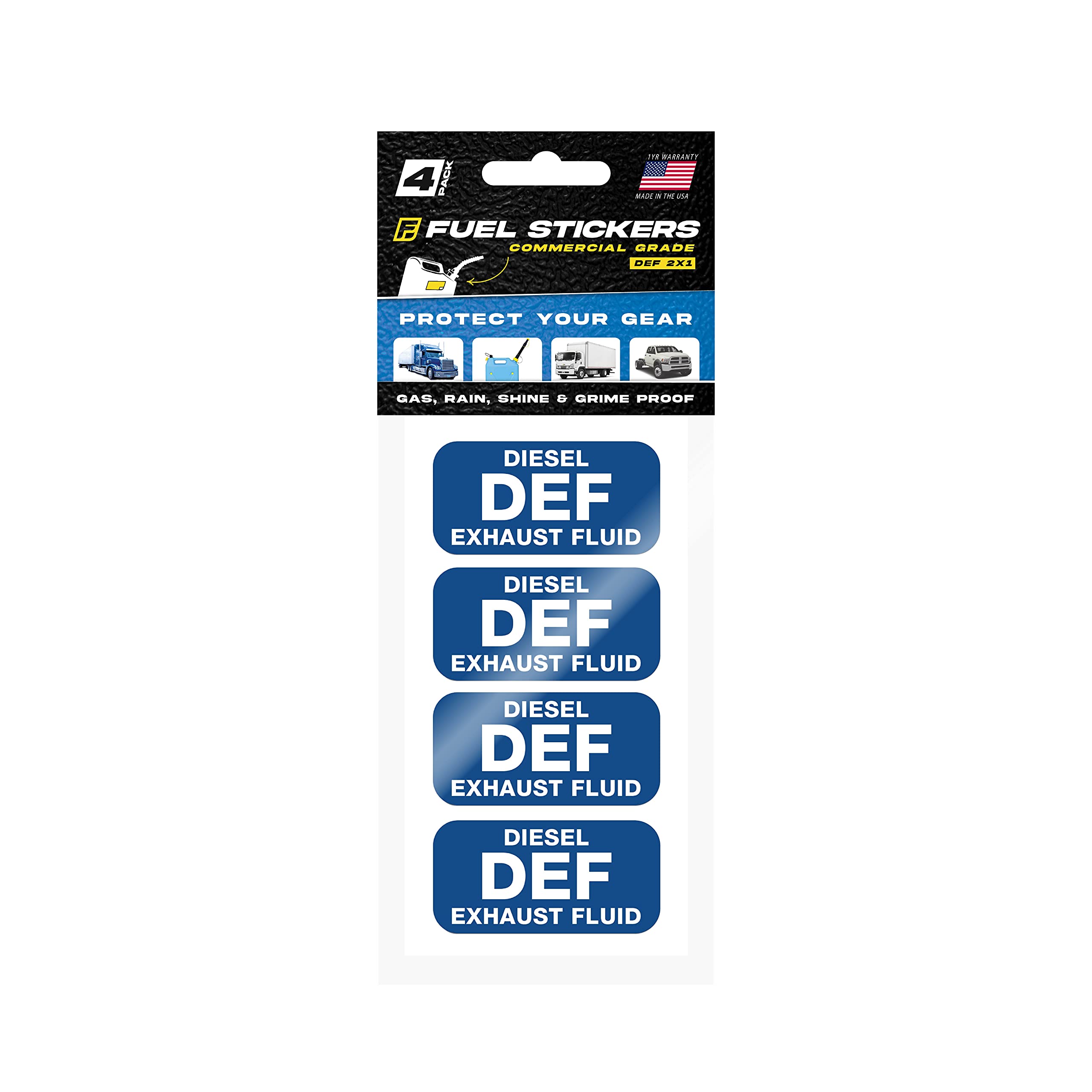 Diesel Exhaust Fluid Sticker, Def Label For Diesel Engines, Box Trucks, Semi-Trailer - Weather Proof, Extreme Stick, Commercial Grade By Fuel Stickers - Usa Made (2X1 Inch), 40 Labels