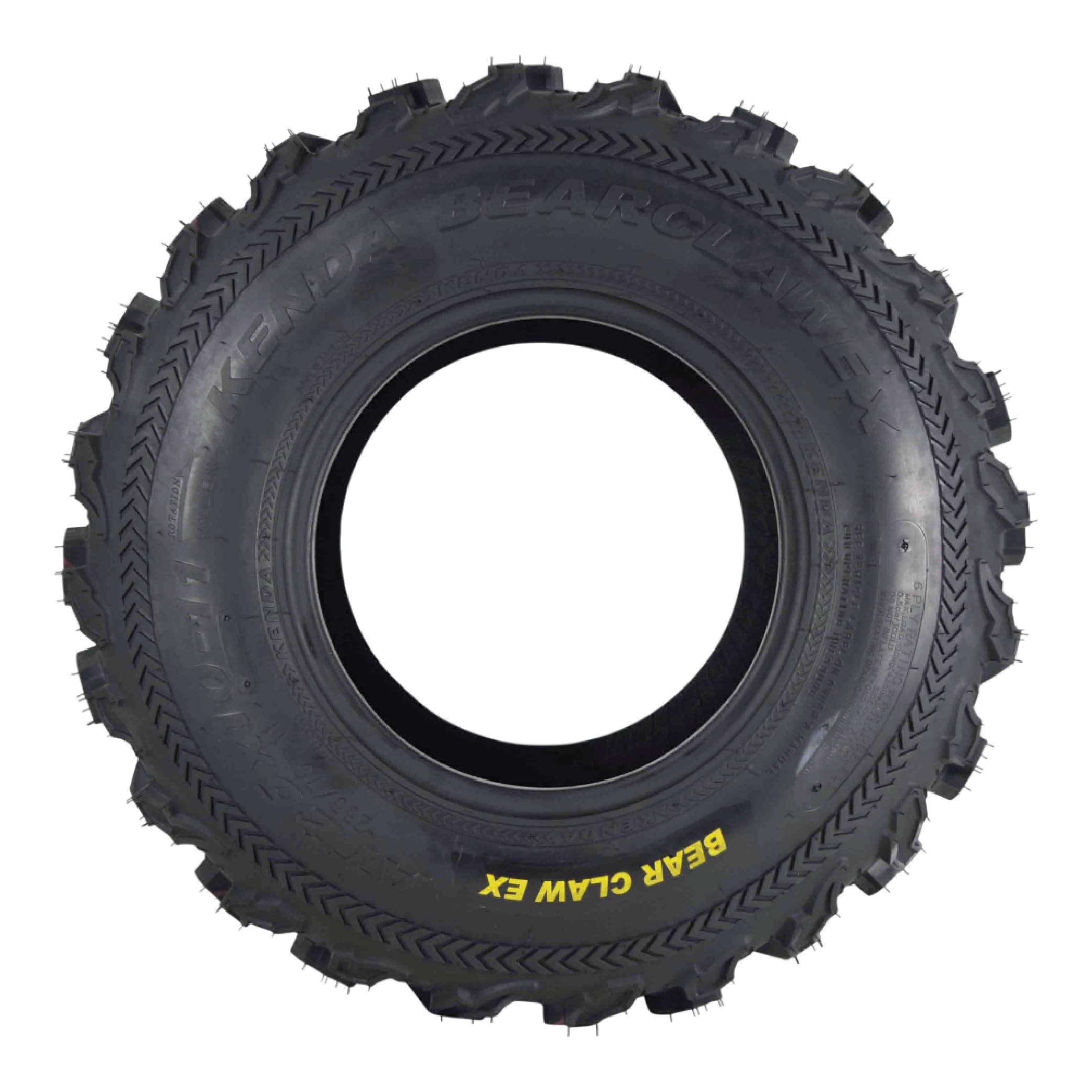 Kenda Bearclaw Ex K573-25X10-11 Rear Tires For All Terrain (Atv), Utv, And Side By Side (Sxs) Vehicles - 6-Ply - Bear Claw Ex 25