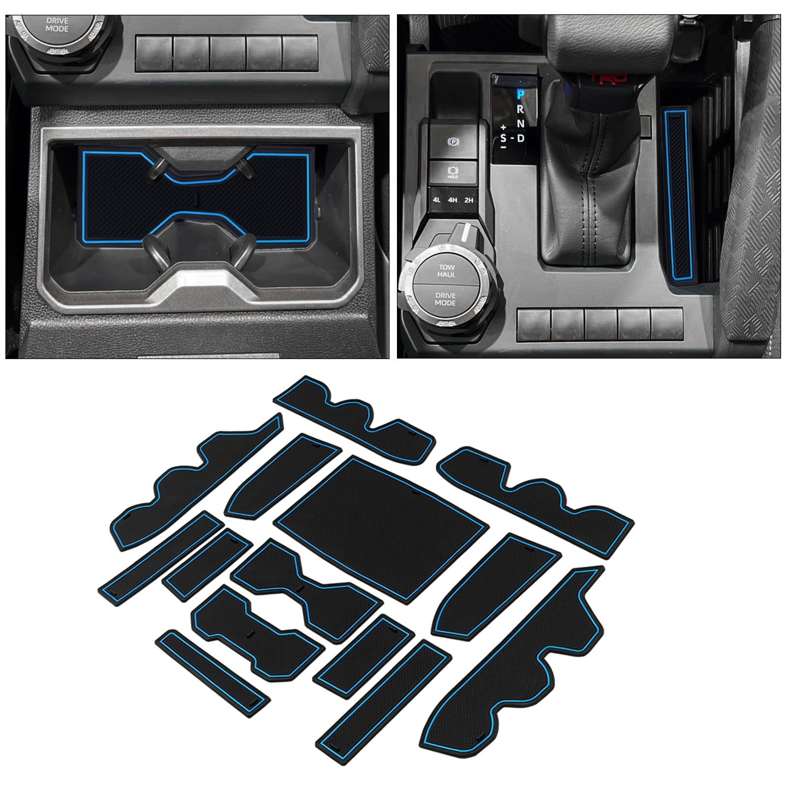 Premium Custom Liner Mat Compatible With 2024 2025 Toyota Tacoma(4Th Gen) Double Cab Accessories Center Console Door Pocket Cup