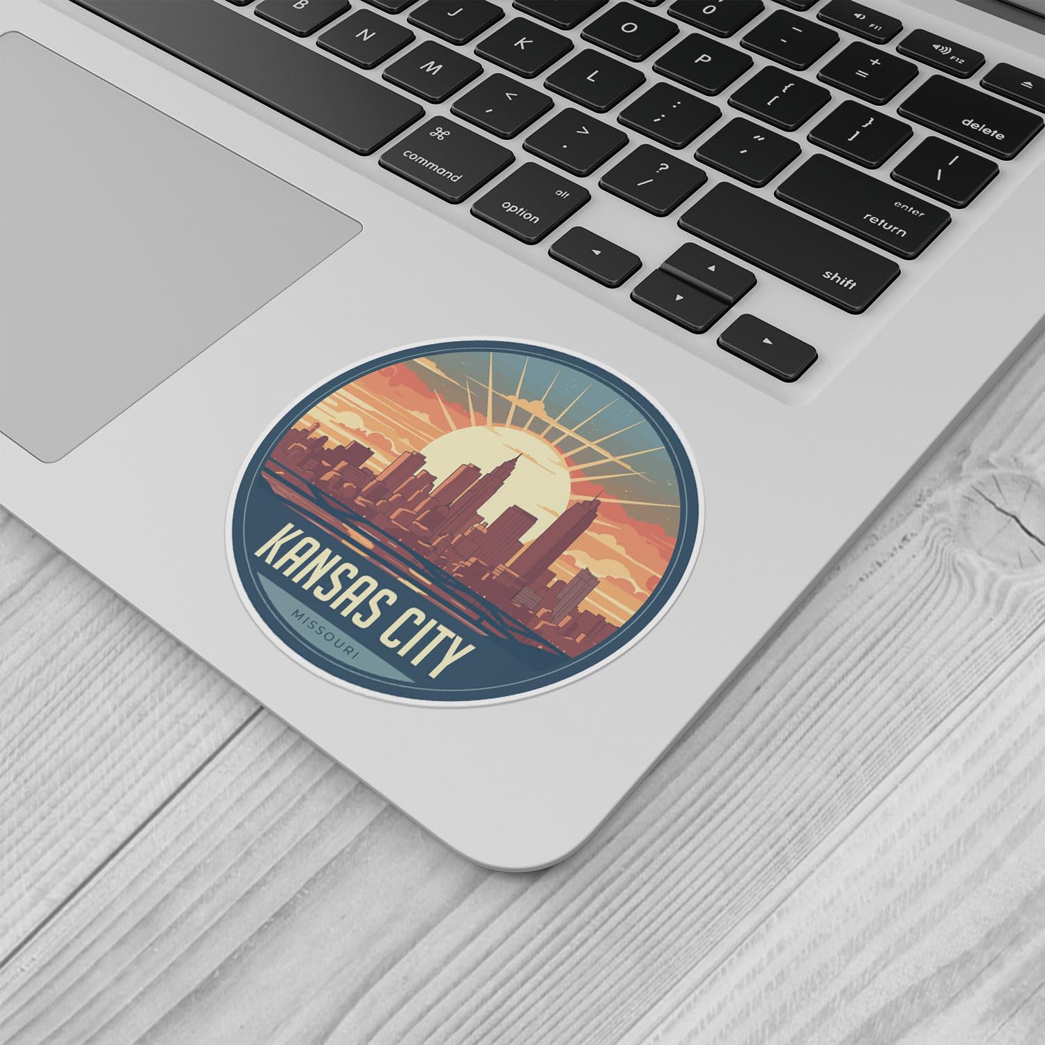 Kansas City Sticker - Waterproof Vinyl Decal for Car Bumper, Laptop, Water Bottle, Wall, and Window, Size - 3'' Longer Side