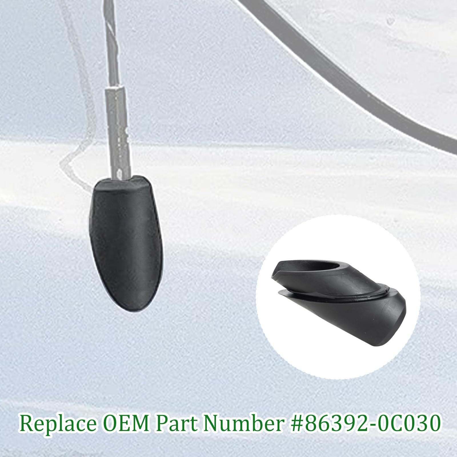 Jdmcar Antenna Ornament Replacement For Toyota Tundra Accessories 2014-2021, 86392-0C030 Tundra Manual Radio Antenna Mounted Bas
