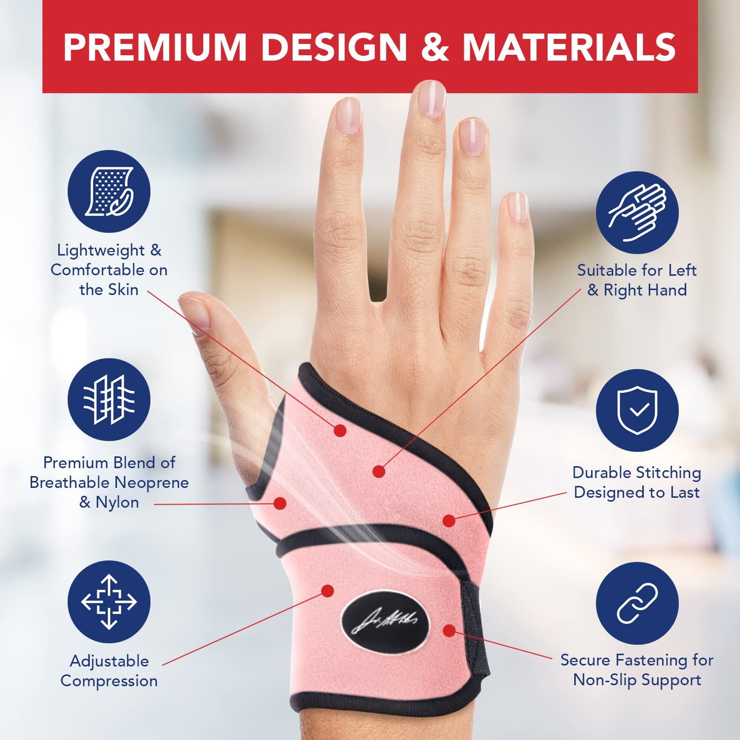 Dr. Arthritis Doctor Developed Premium Wrist Support/Strap/Wrist Brace/Hand Support Doctor Written Handbook- Wrist Injuries, Joi