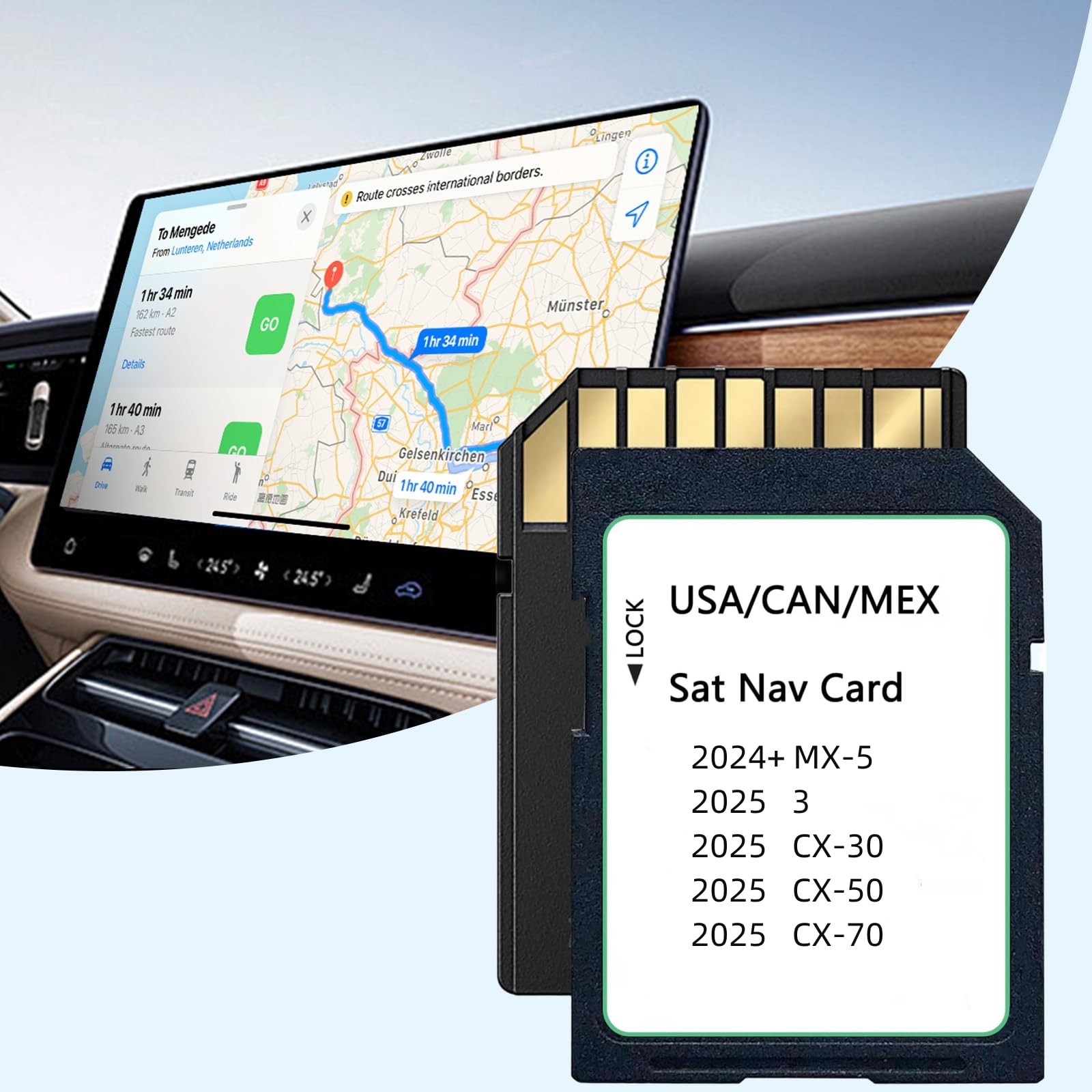 2025 Upgraded Navigation SD Card Map Compatible with 2024+ MX-5, 2025 3/ CX-30, 2025 CX-50 / CX-70 KR9D 66 EZ1, Latest Version N
