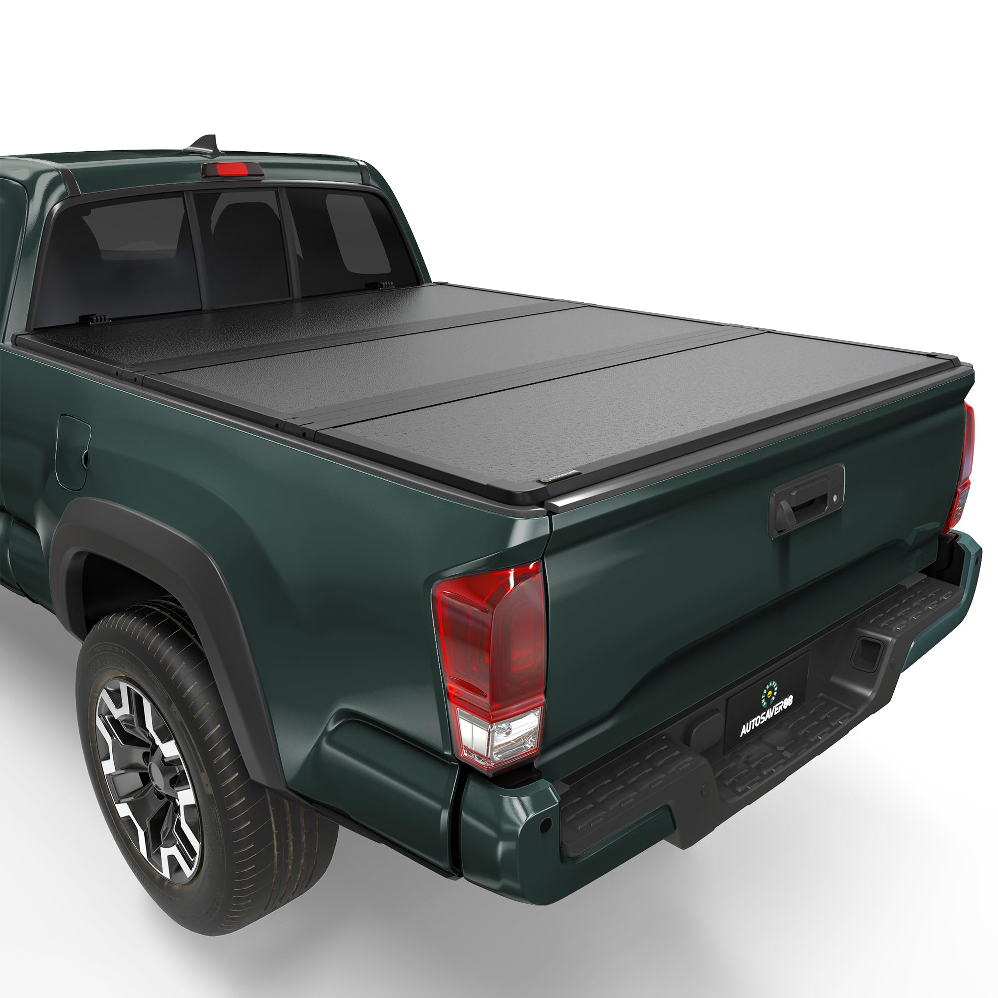 Autosaver88 Frp Hard Tri-Fold Truck Bed Tonneau Cover Compatible With Toyota Tacoma 2016-2023 5Ft Bed (Excl. Trail Edition)