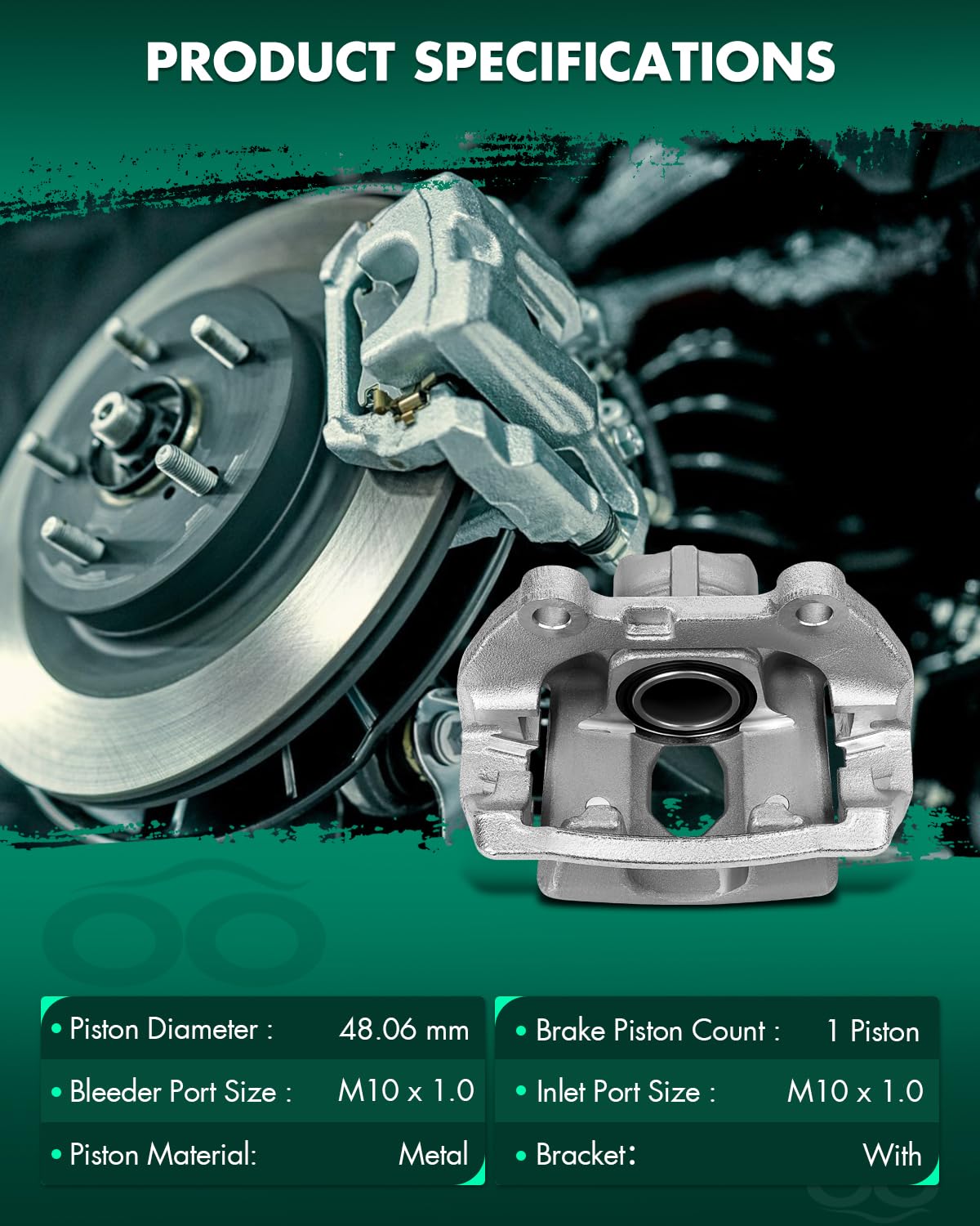 Scitoo 18B4804 18B4805 Rear Left & Right Brake Calipers W/Bracket For Buick For Rainier,For Chevy For Ssr/For Trailblazer,For Gm