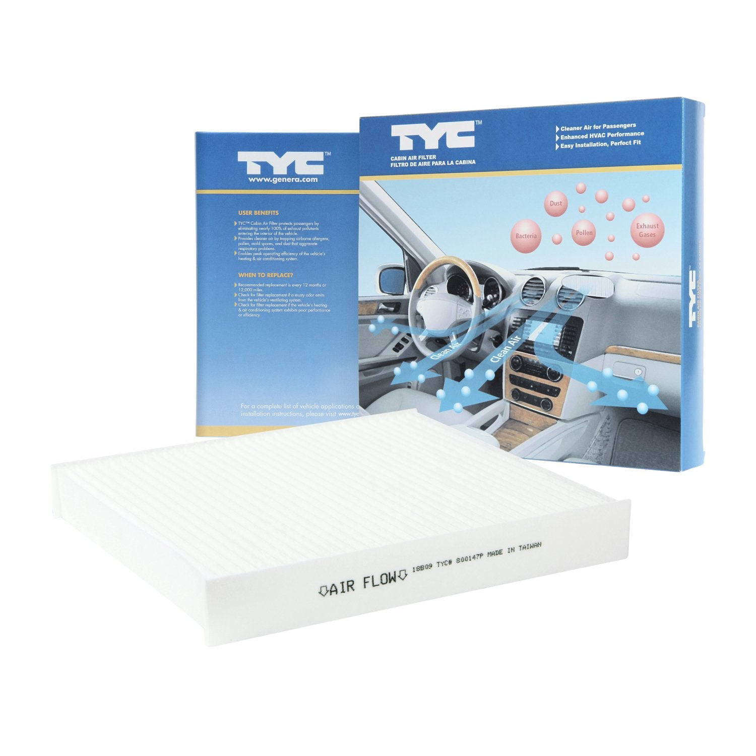 Tyc Cabin Air Filter Compatible With 2010-2013 Kia Soul
