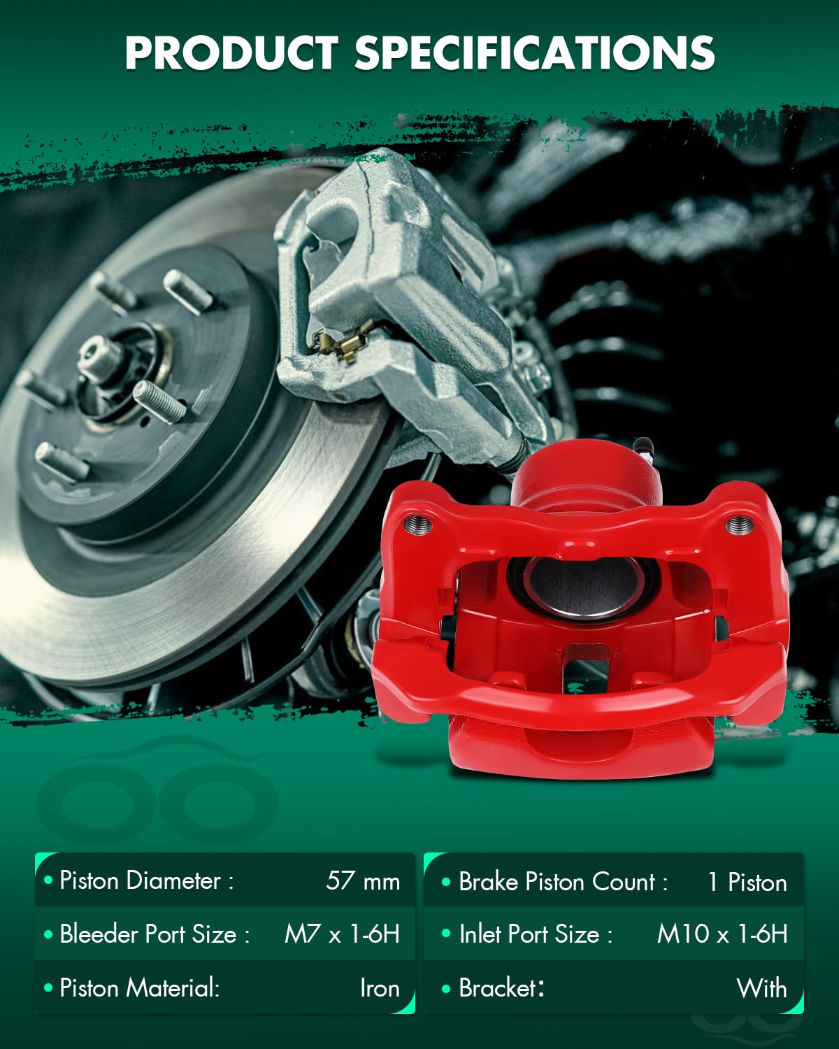 Scitoo 19B2698 19B2699 Front Left & Right Disc Brake Calipers Assembly W/Bracket For Pontiac For Vibe 2003-2008,For Toyota For C