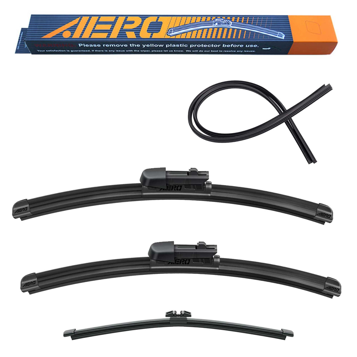 Aero Wipers Replacement For Ford Bronco Sport (Not Base Model) 2024 2023 2022 2021, 22''+20'' Front + 9'' Rear, All-Season Winds
