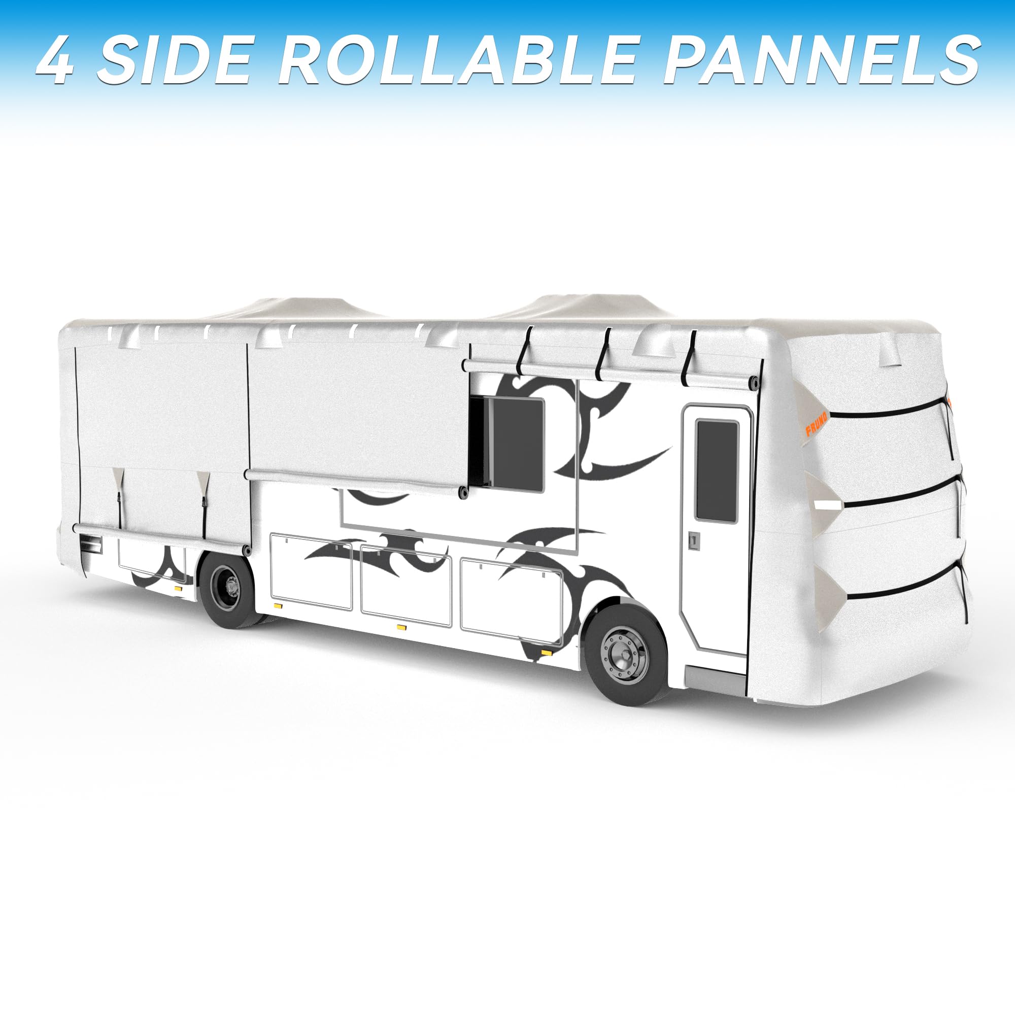 Fruno Oxford Fabric Class A Rv Cover Fits 30'-33' Waterproof Rip-Resistant Anti-Uv Motorhome Camper Cover For Winter Snow With J