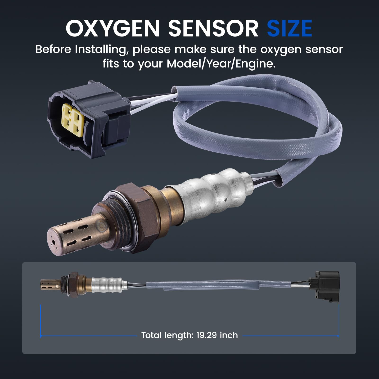 SYKRSS Oxygen O2 Sensor 350-34039 Compatible with Dodge Ram Avenger,Upstream and Downstream Replacement Oxygen Sensor Compatible