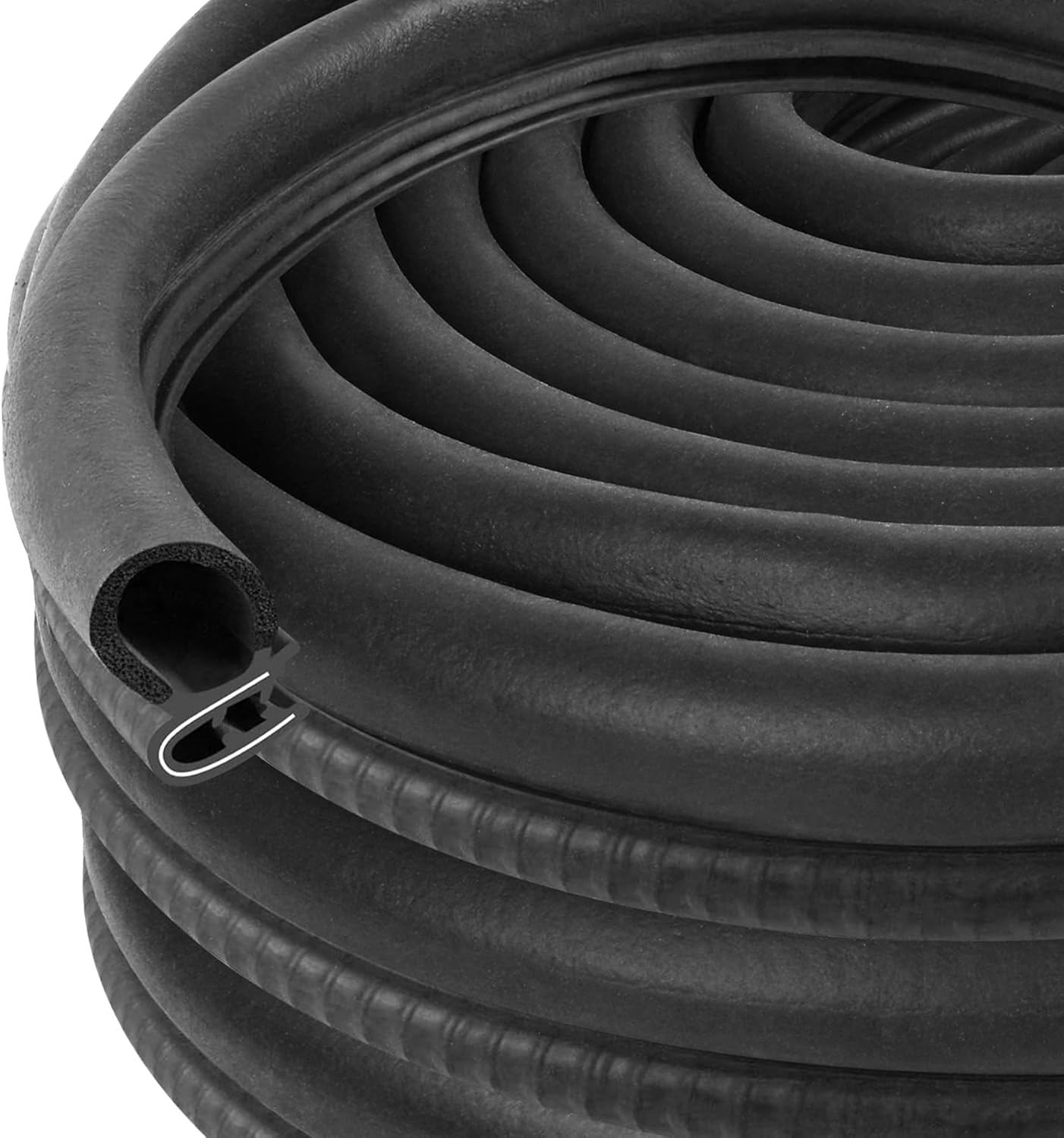 Automotive Door Weather Stripping 50Ft Car Door Rubber Edge Trim Seal Strip Gasket With Side Bulb For Car Bus Camper Boat Rv Tru