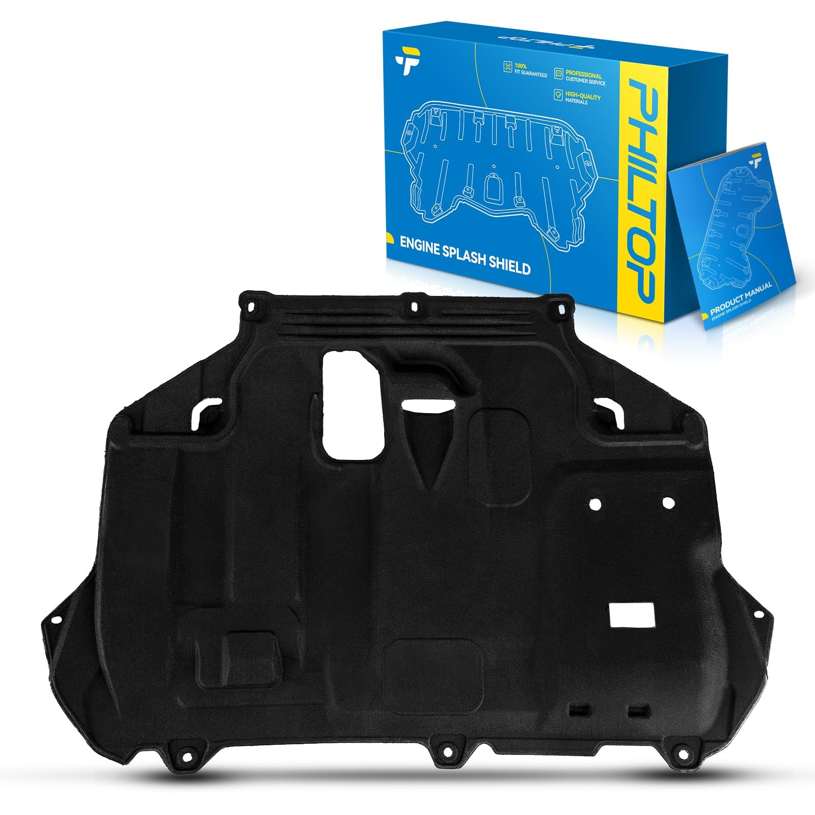 PHILTOP TO1228172 TO1228173 Lower Engine Splash Shield Under Cover Compatible with 2011-2012 Toyota Avalon