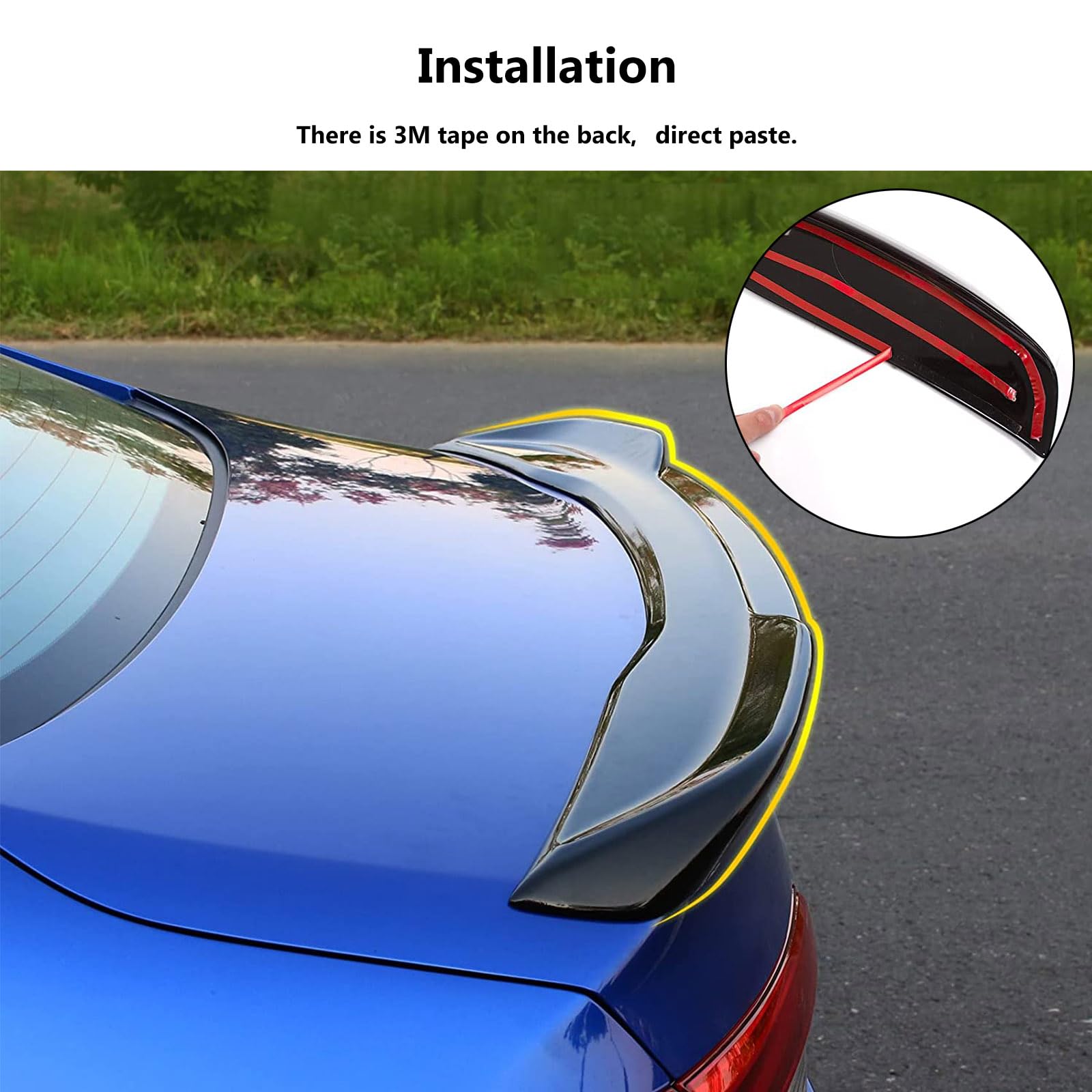 Psler Trunk Spoiler For Civic Sedan 11Th Gen 2022 2023 2024 Lid Rear Spoiler Wing Highkick Duckbill Styling Exterior Tail Fin Bright Black