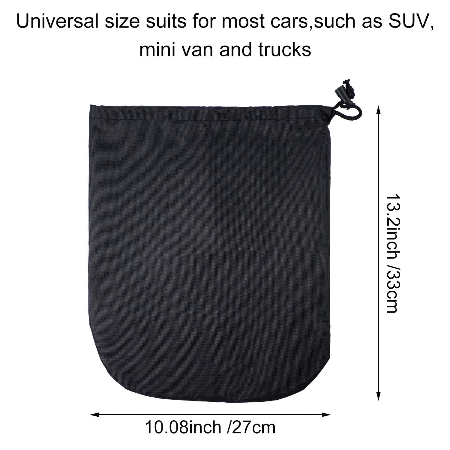 Side View Mirror Cover Auto Rearview Protection Cover Snow Ice Mirror Covers Exterior Rear View Accessories Universal Size For Cars, Black (2 Pieces)